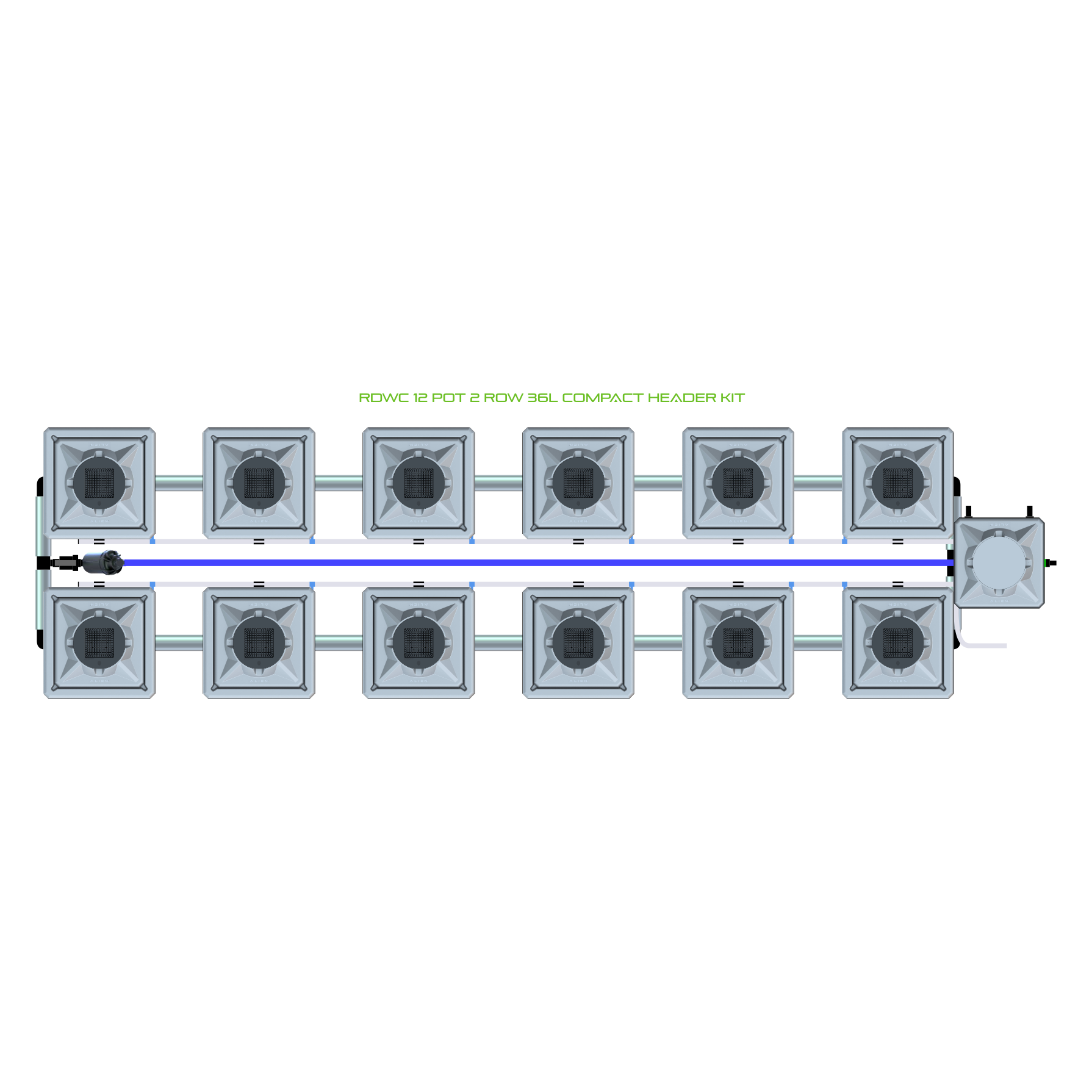RDWC 12 Pot 2 Row Kit