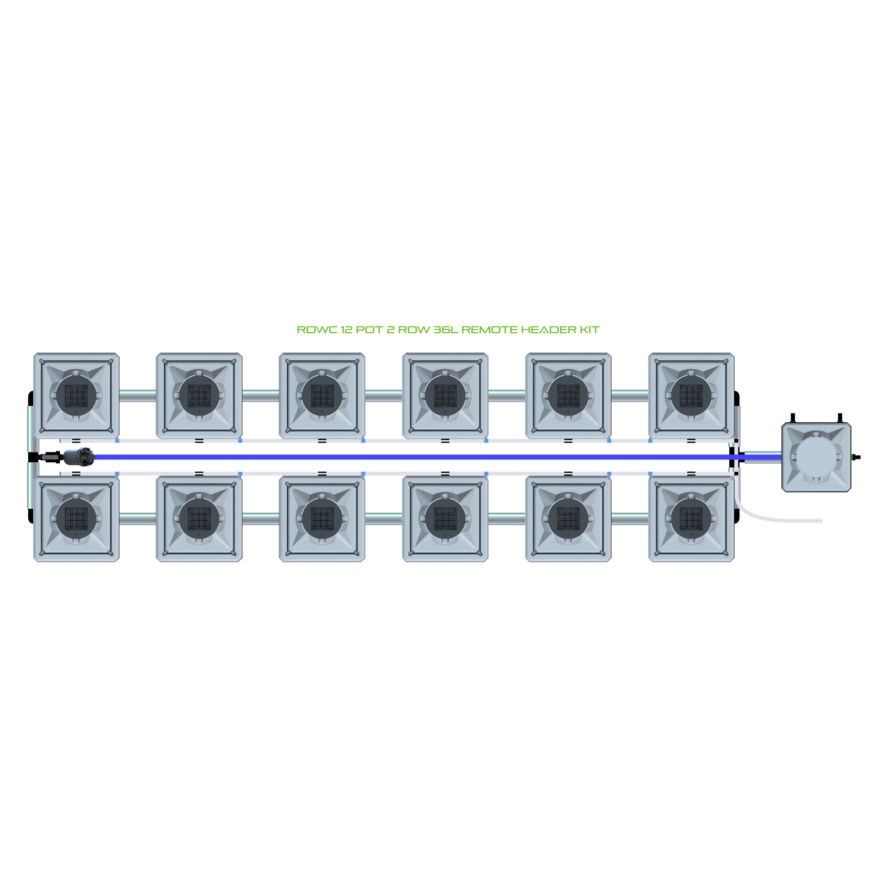 RDWC 12 Pot 2 Row Kit