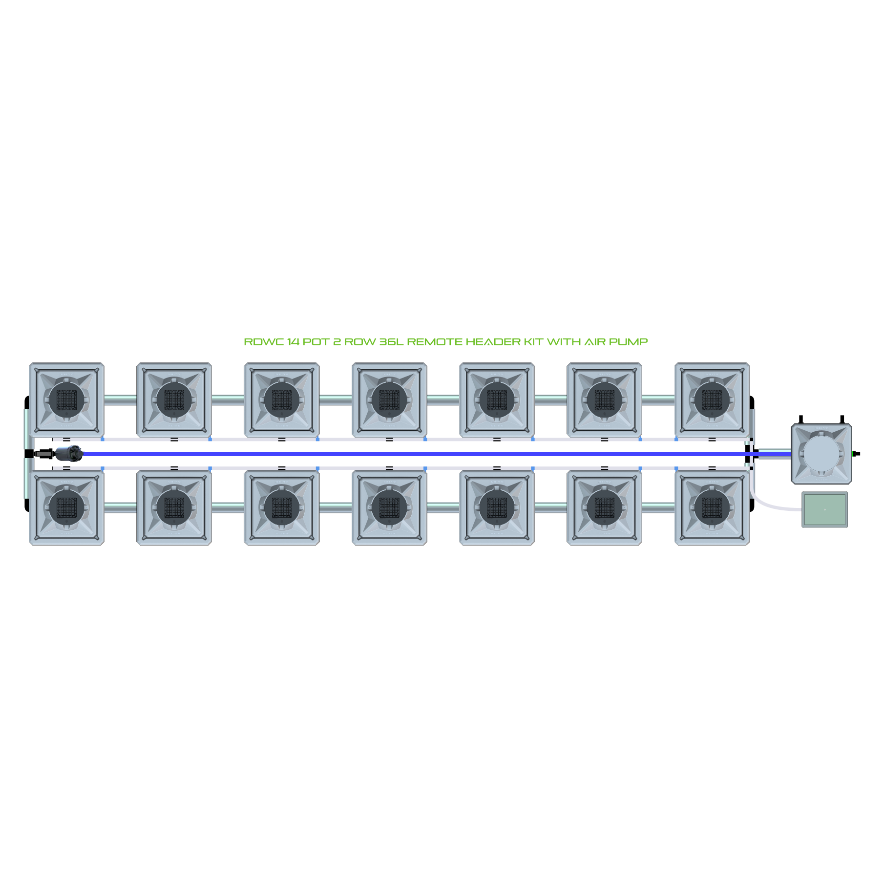 RDWC 14 Pot 2 Row Kit