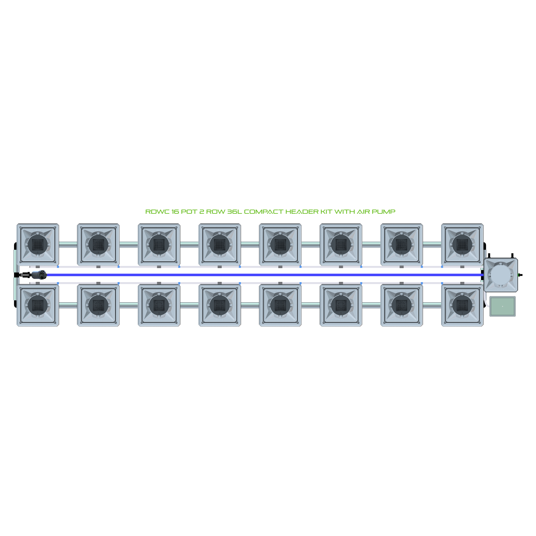 RDWC 16 Pot 2 Row Kit