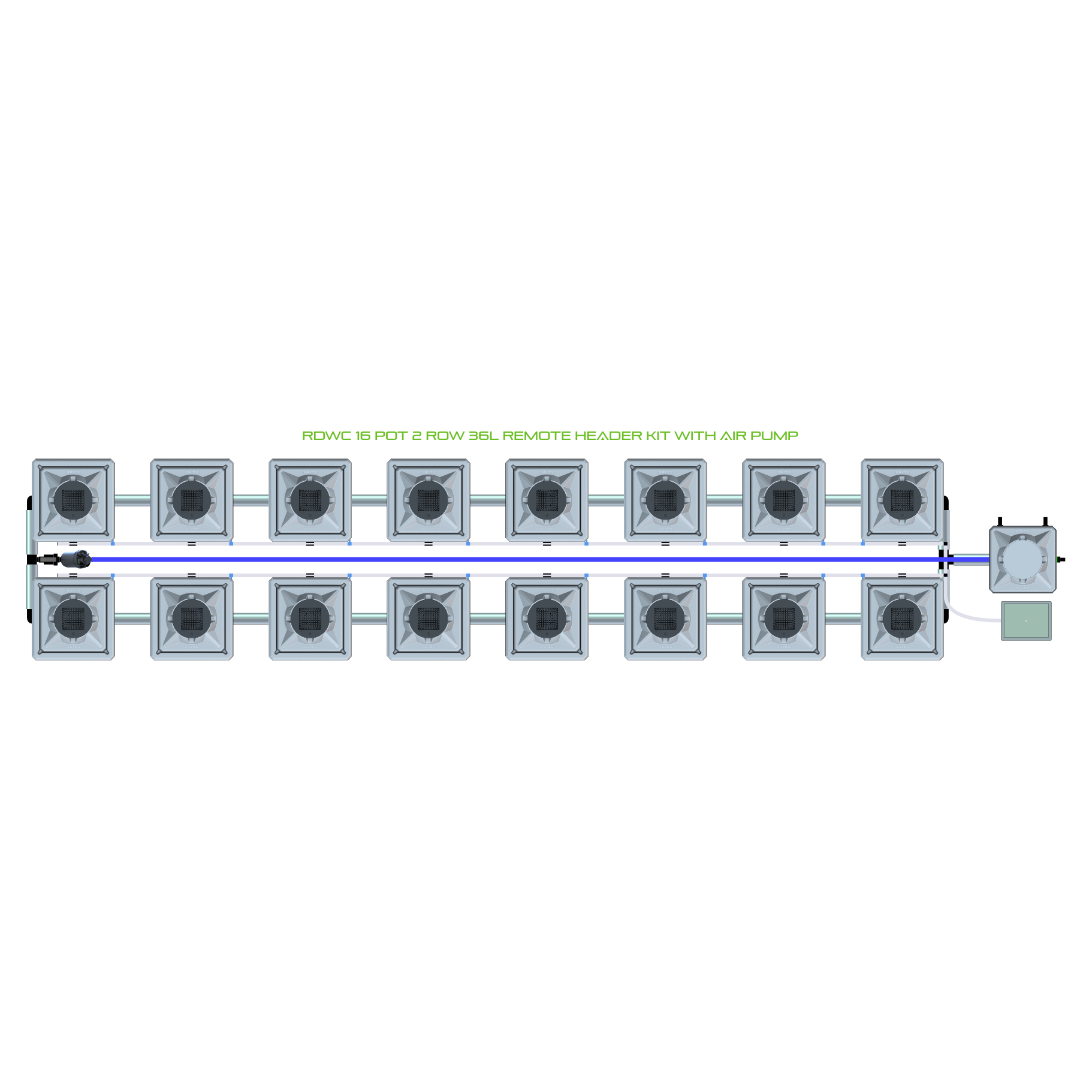RDWC 16 Pot 2 Row Kit