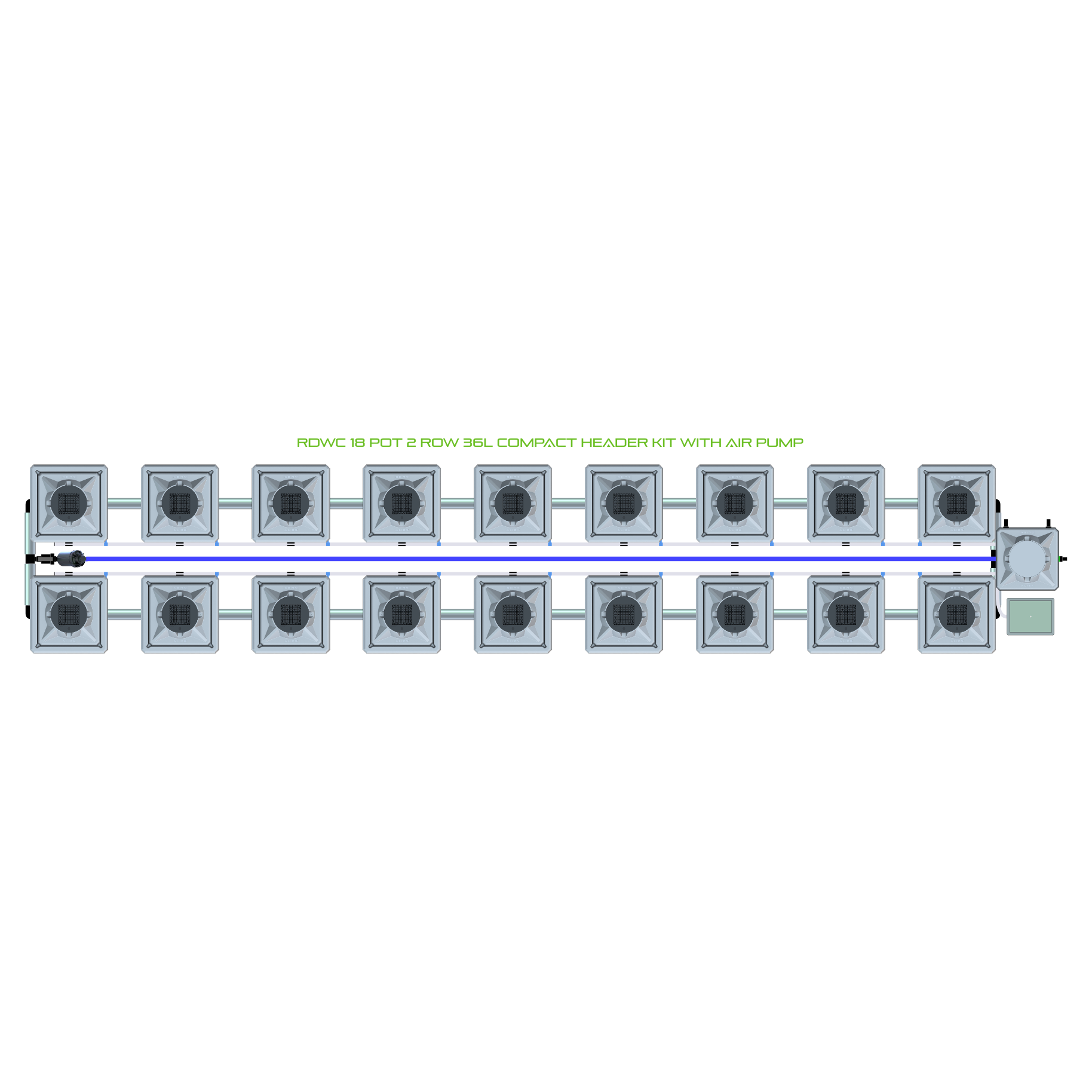 RDWC 18 Pot 2 Row Kit