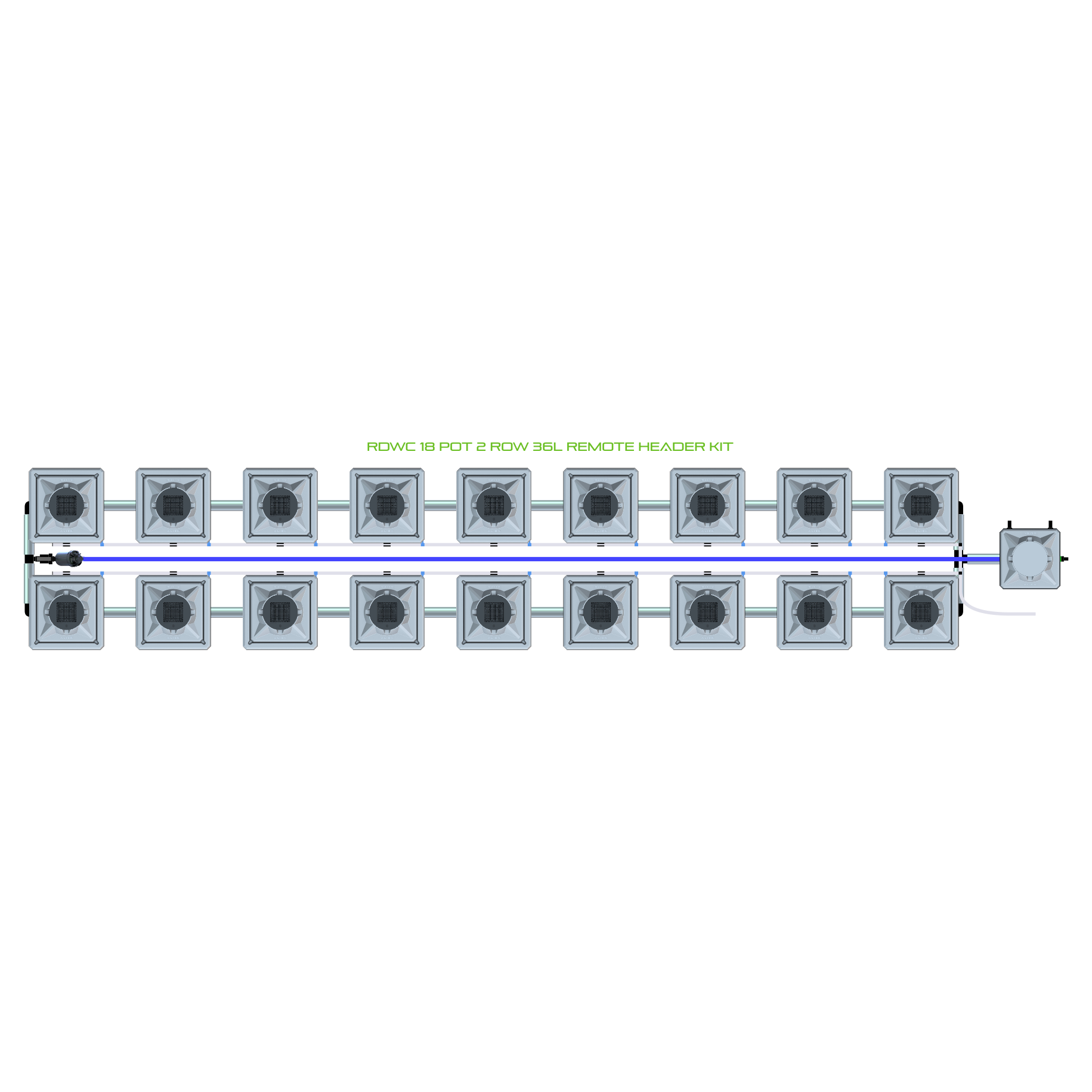 RDWC 18 Pot 2 Row Kit