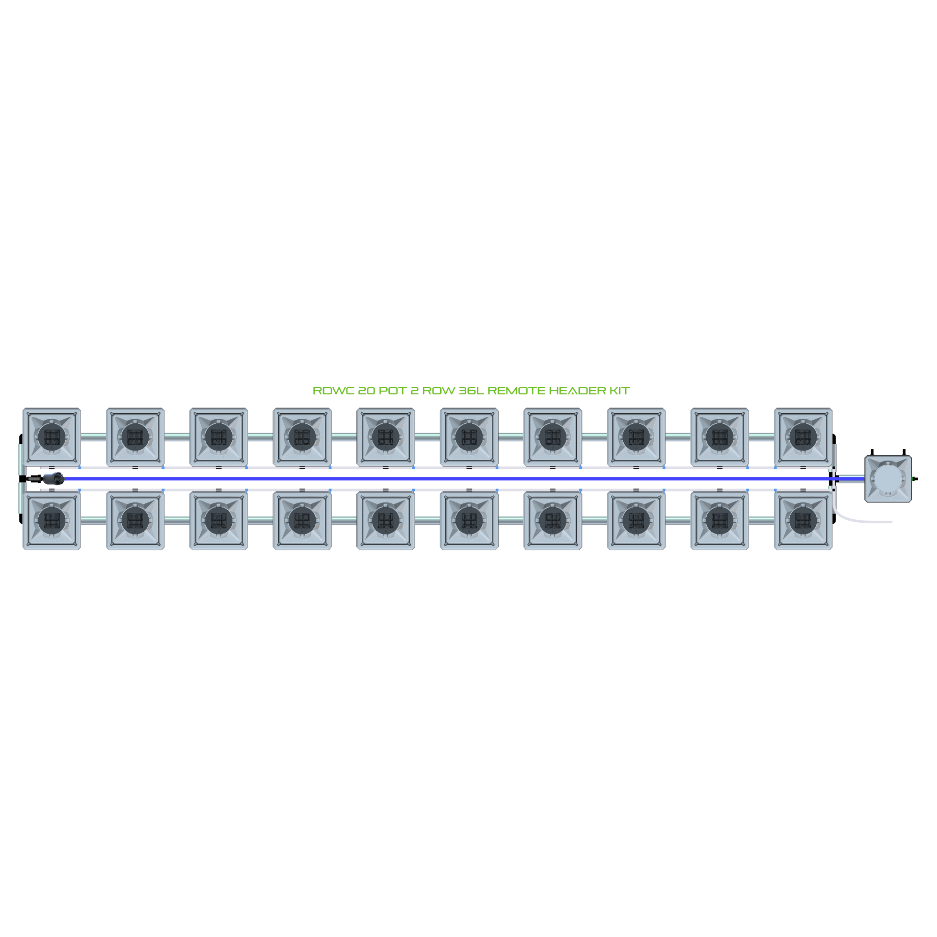 RDWC 20 Pot 2 Row Kit