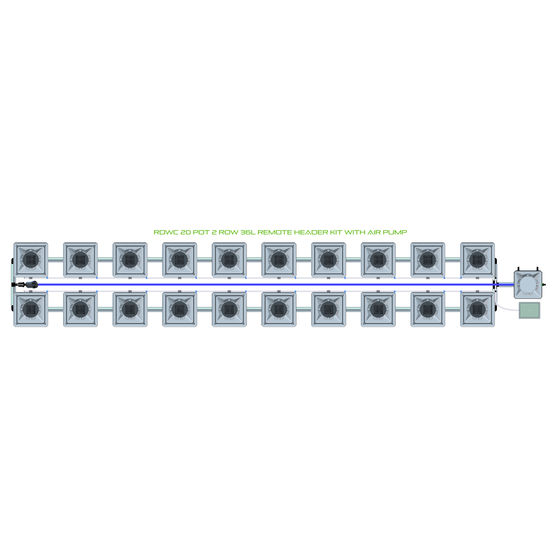 RDWC 20 Pot 2 Row Kit