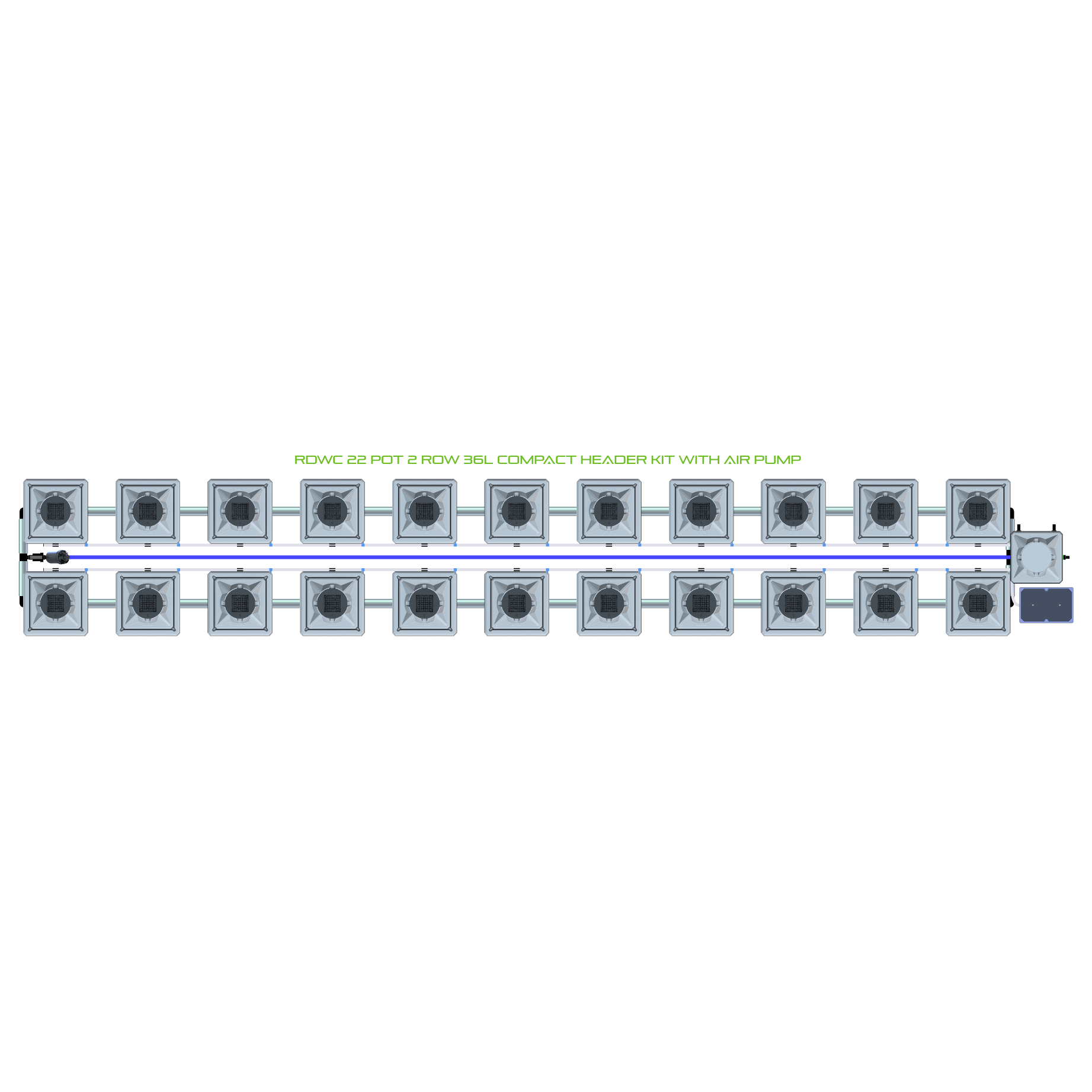 RDWC 22 Pot 2 Row Kit
