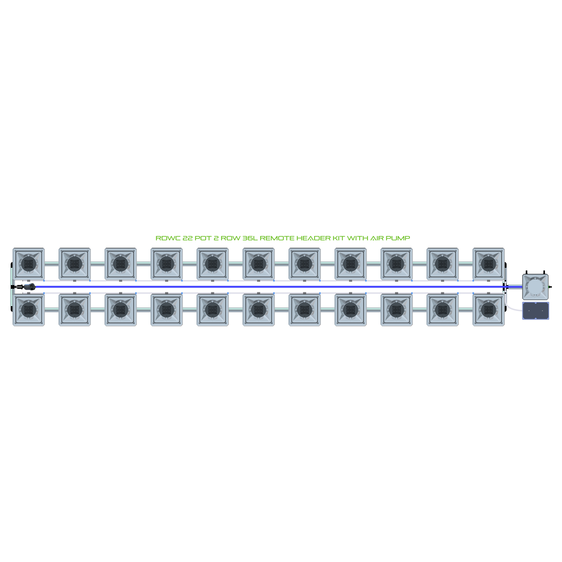 RDWC 22 Pot 2 Row Kit