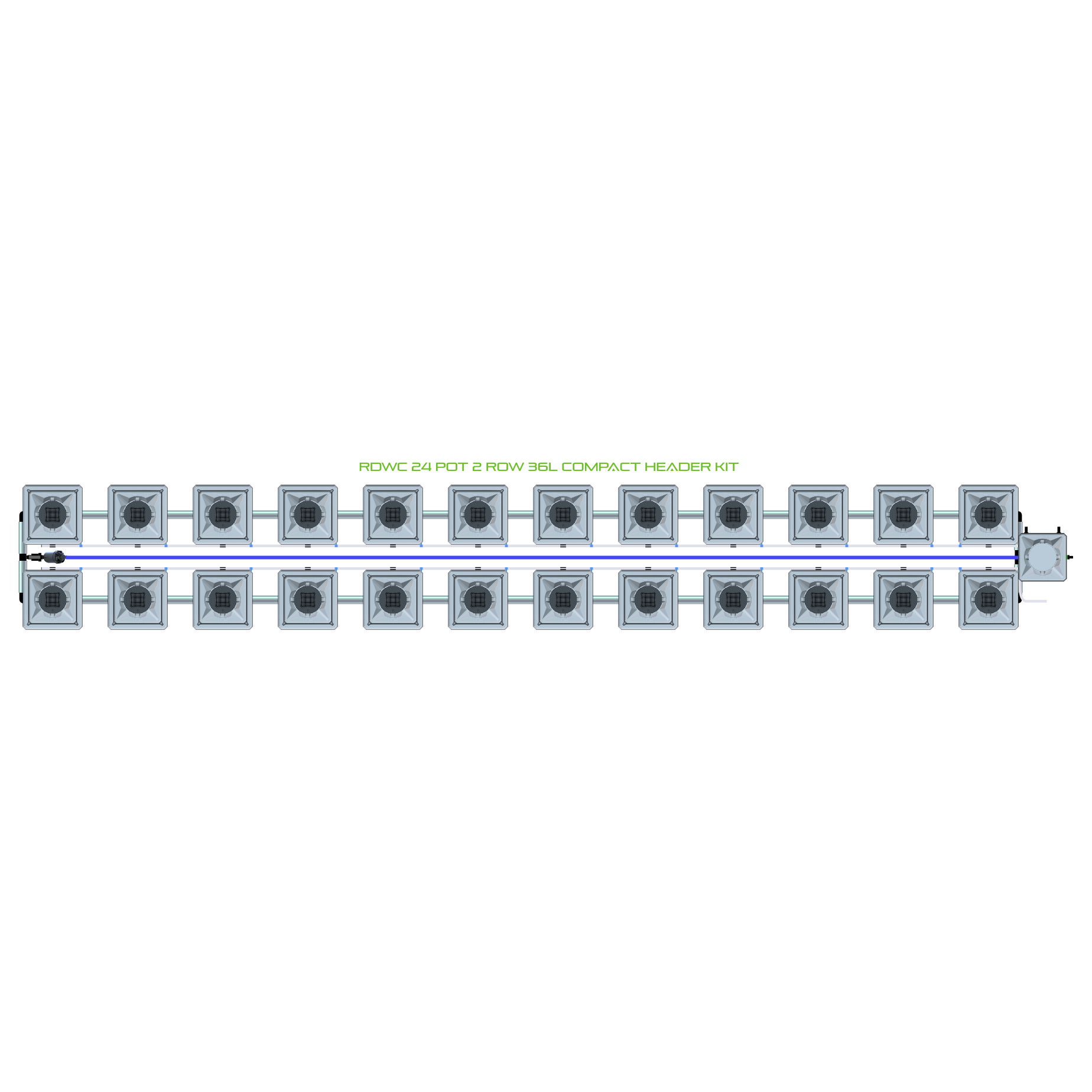 RDWC 24 Pot 2 Row Kit