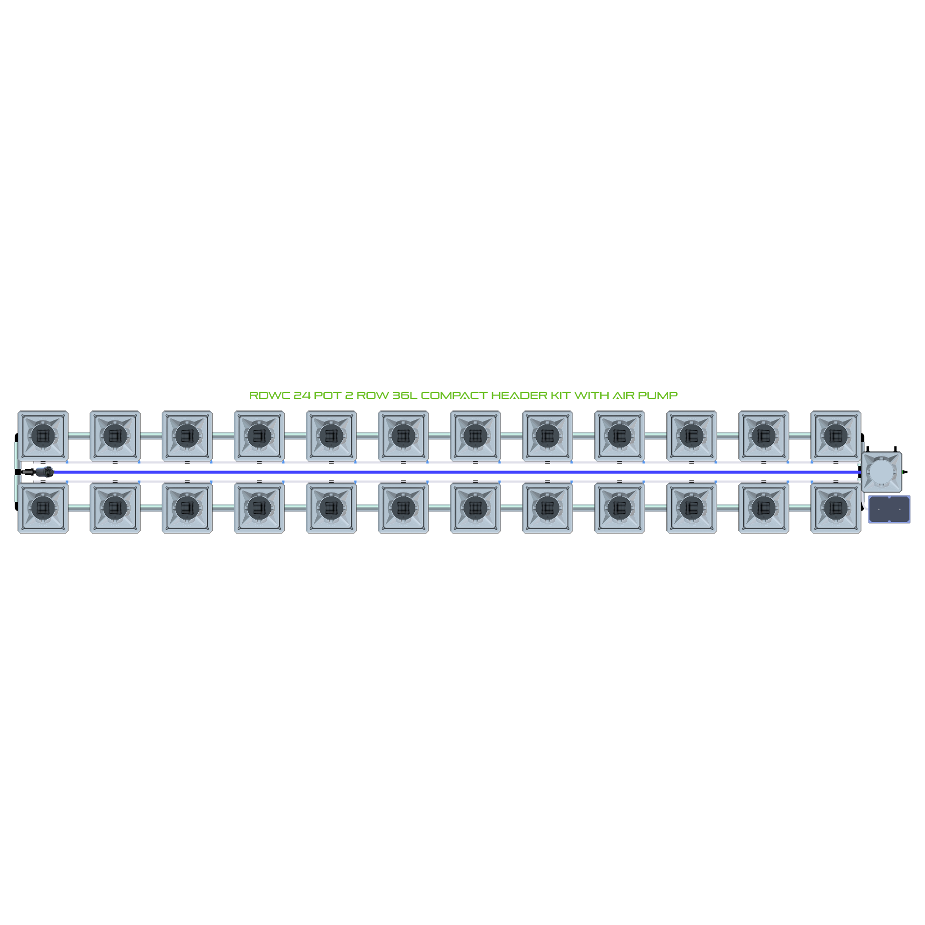 RDWC 24 Pot 2 Row Kit