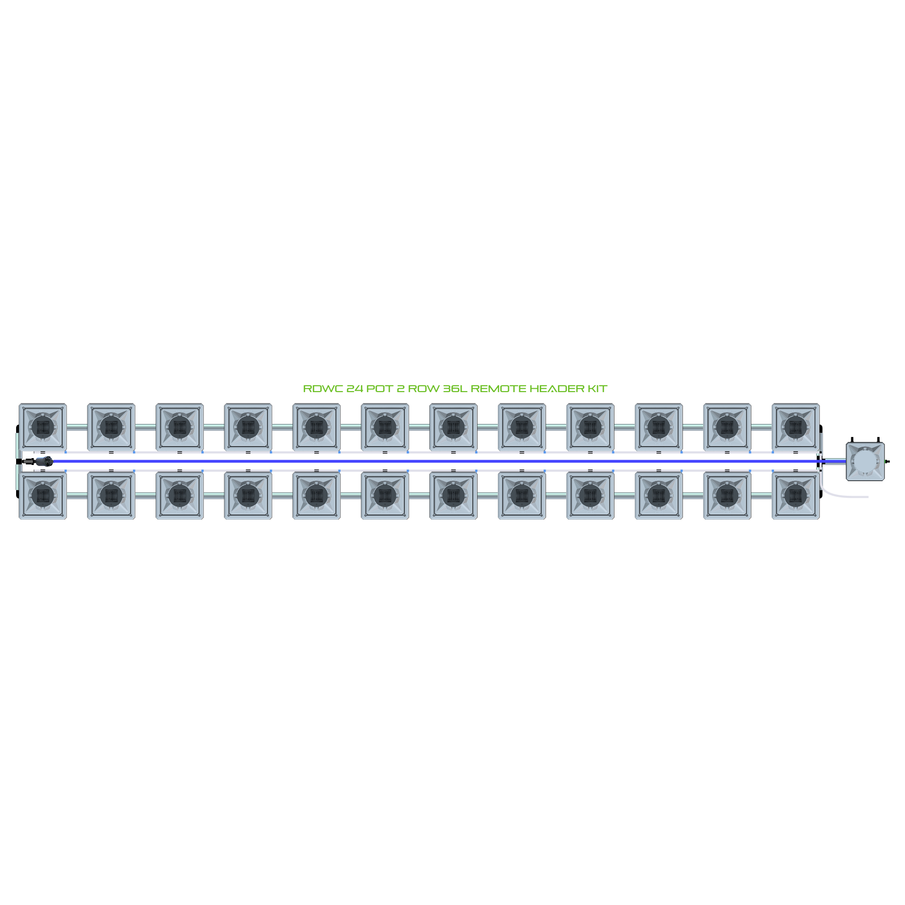 RDWC 24 Pot 2 Row Kit