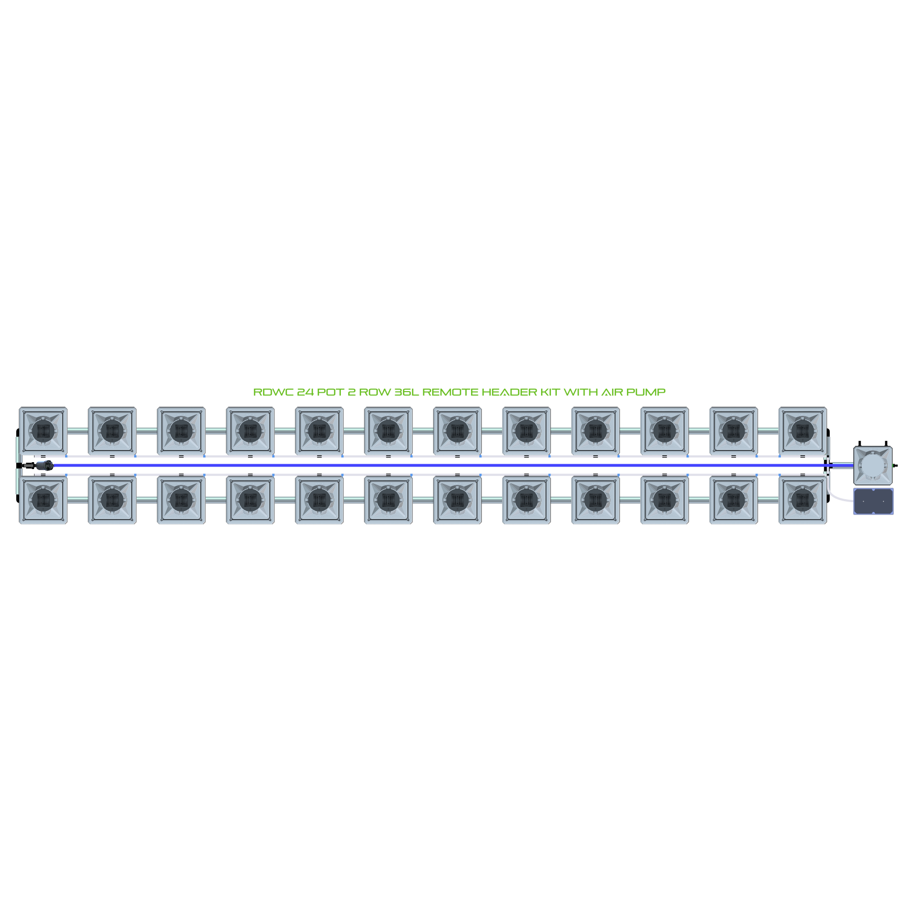 RDWC 24 Pot 2 Row Kit