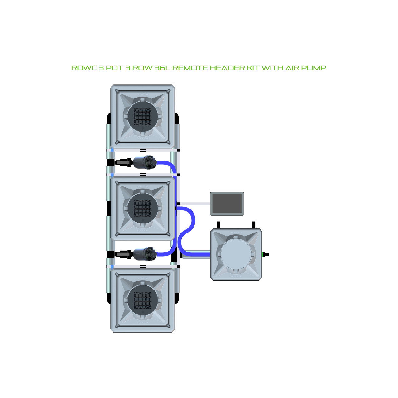RDWC 3 Pot 3 Row Kit