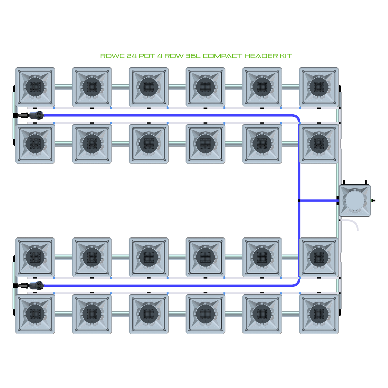 RDWC 24 Pot 4 Row Kit
