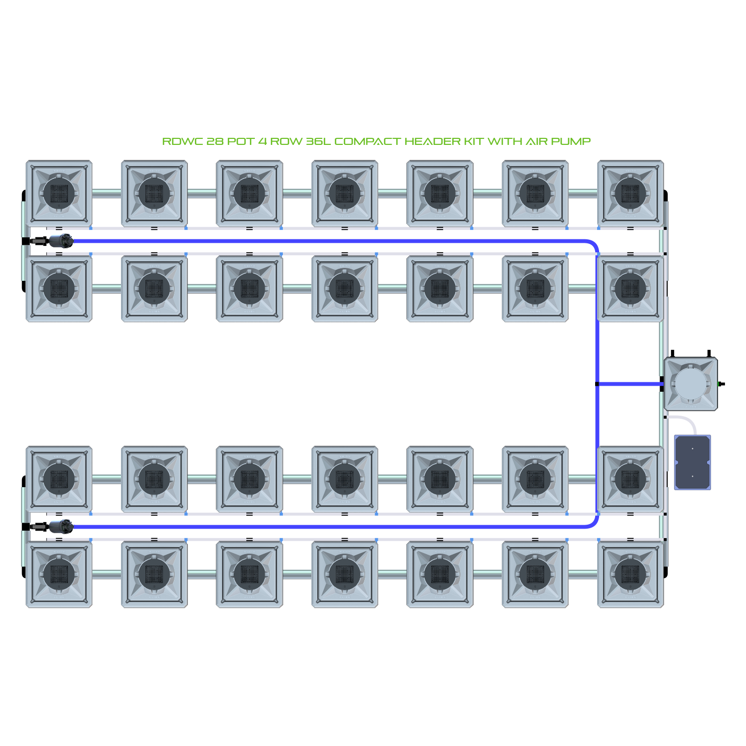 RDWC 28 Pot 4 Row Kit