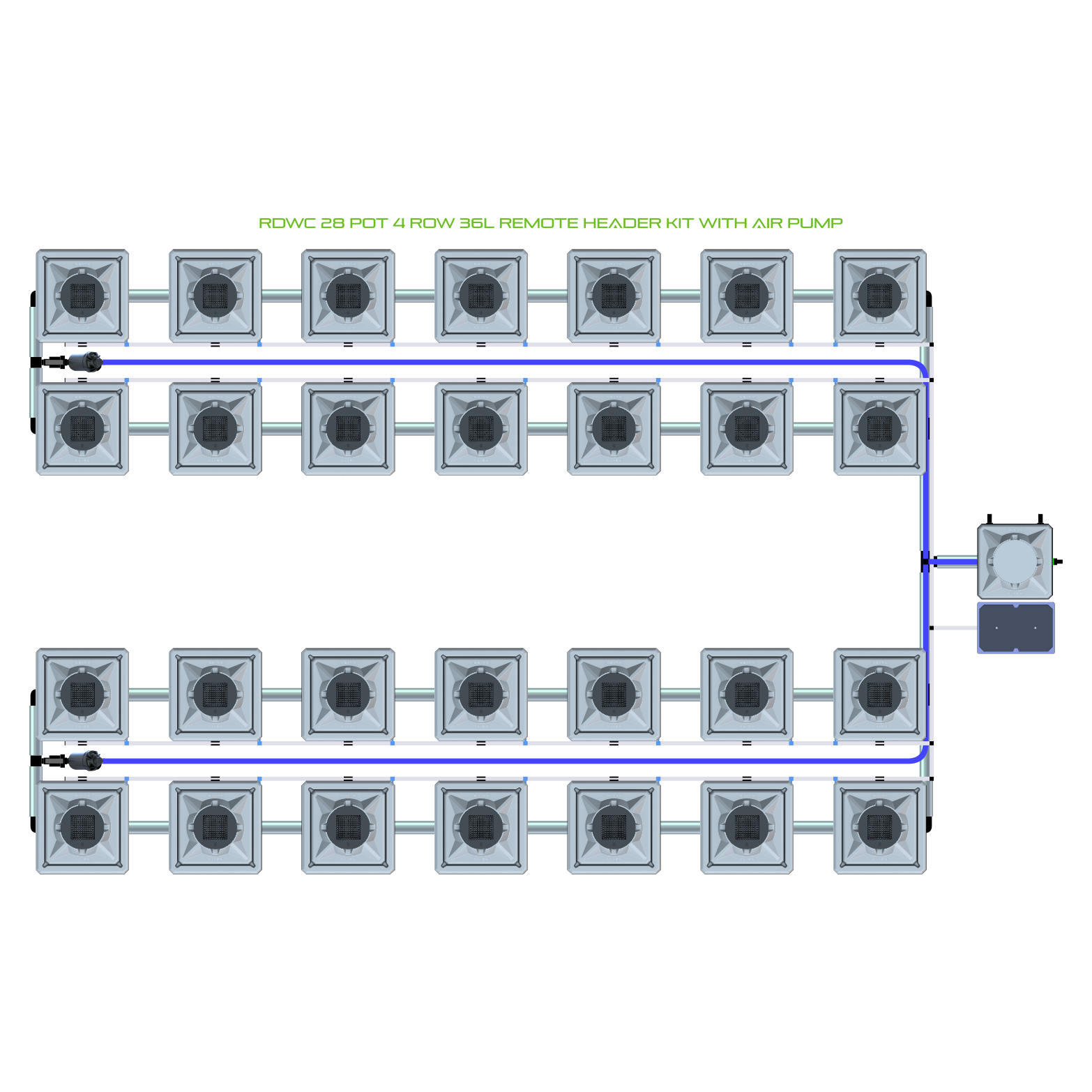 RDWC 28 Pot 4 Row Kit