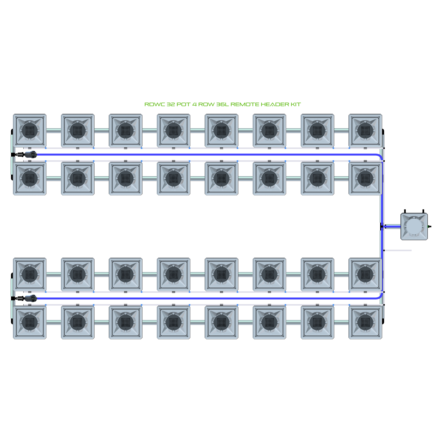 RDWC 32 Pot 4 Row Kit
