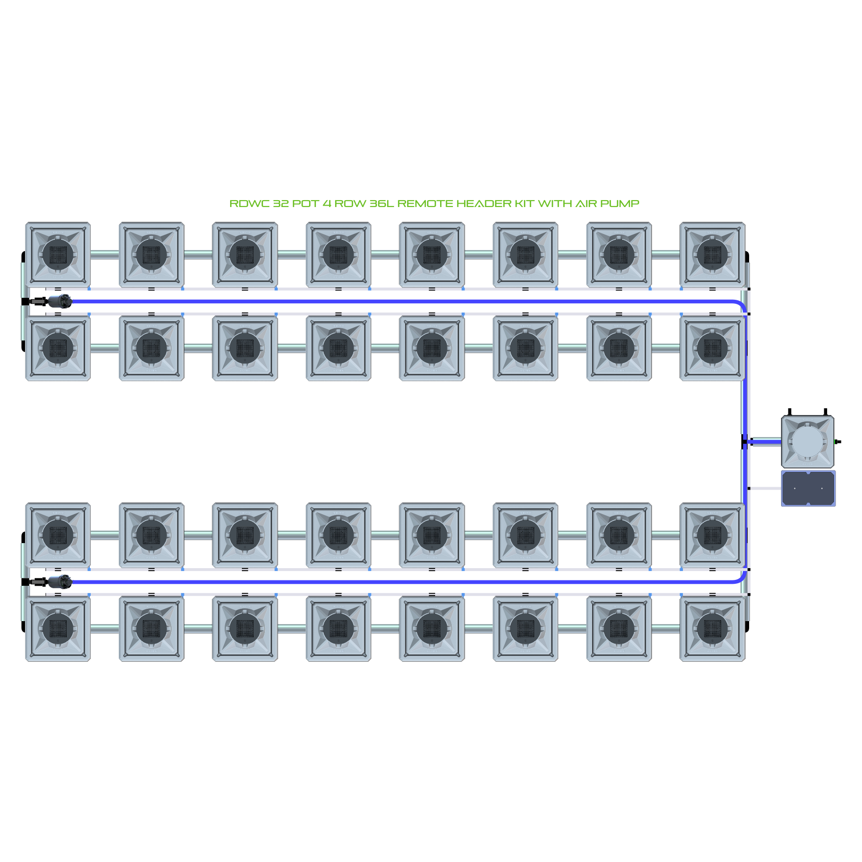 RDWC 32 Pot 4 Row Kit