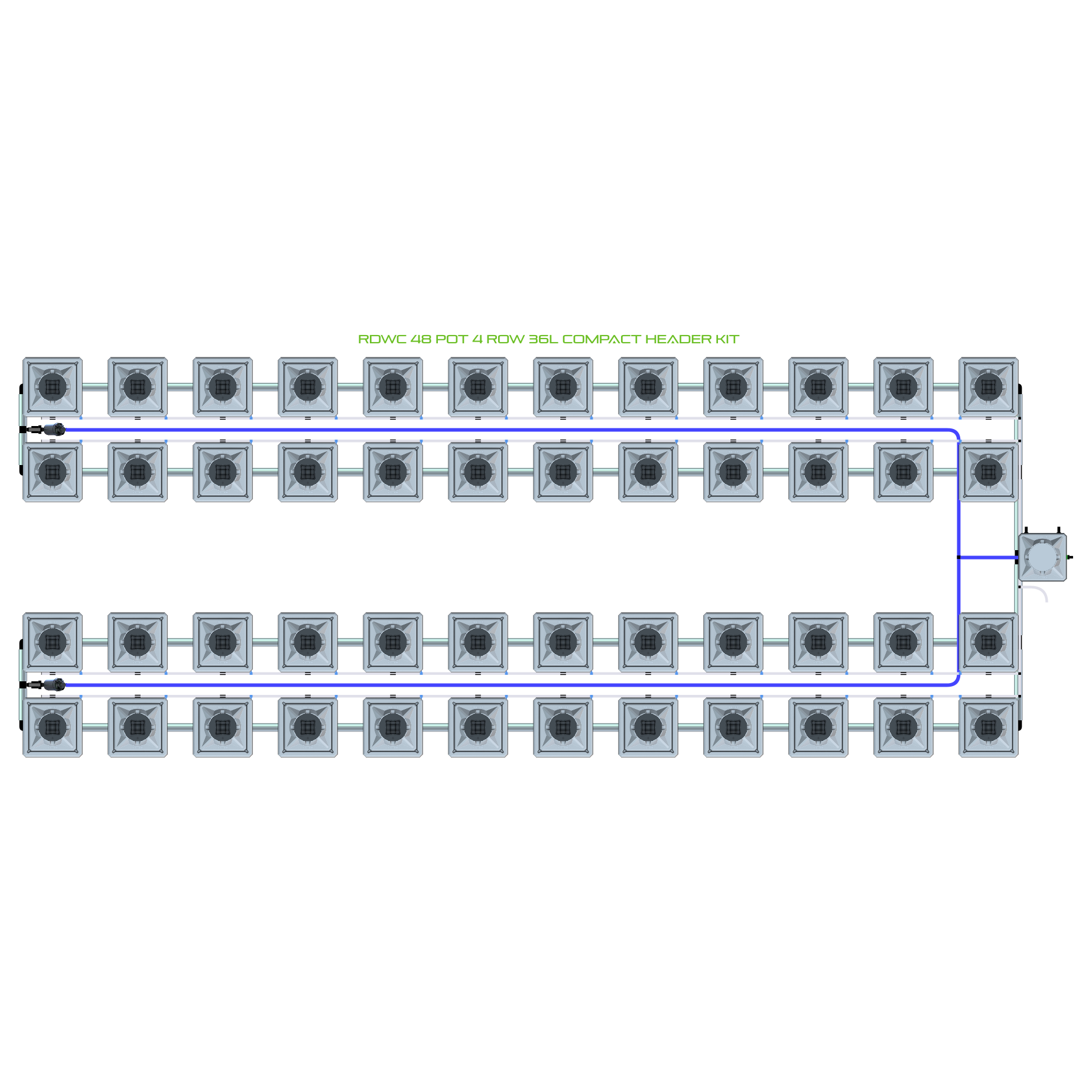 RDWC 48 Pot 4 Row Kit