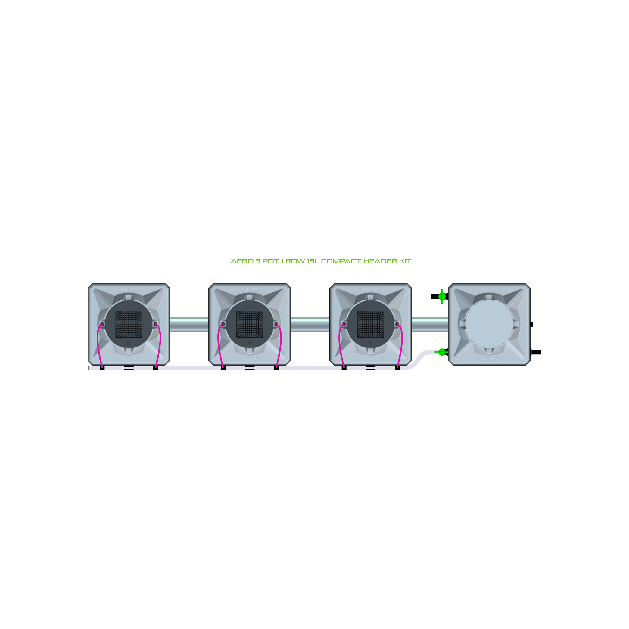 AERO 3 Pot 1 Row Kit