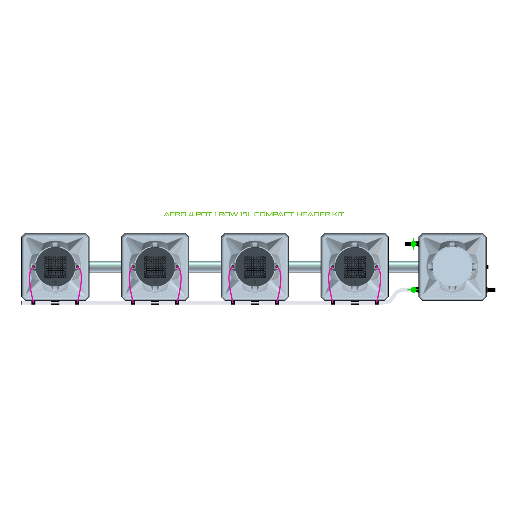 AERO 4 Pot 1 Row Kit