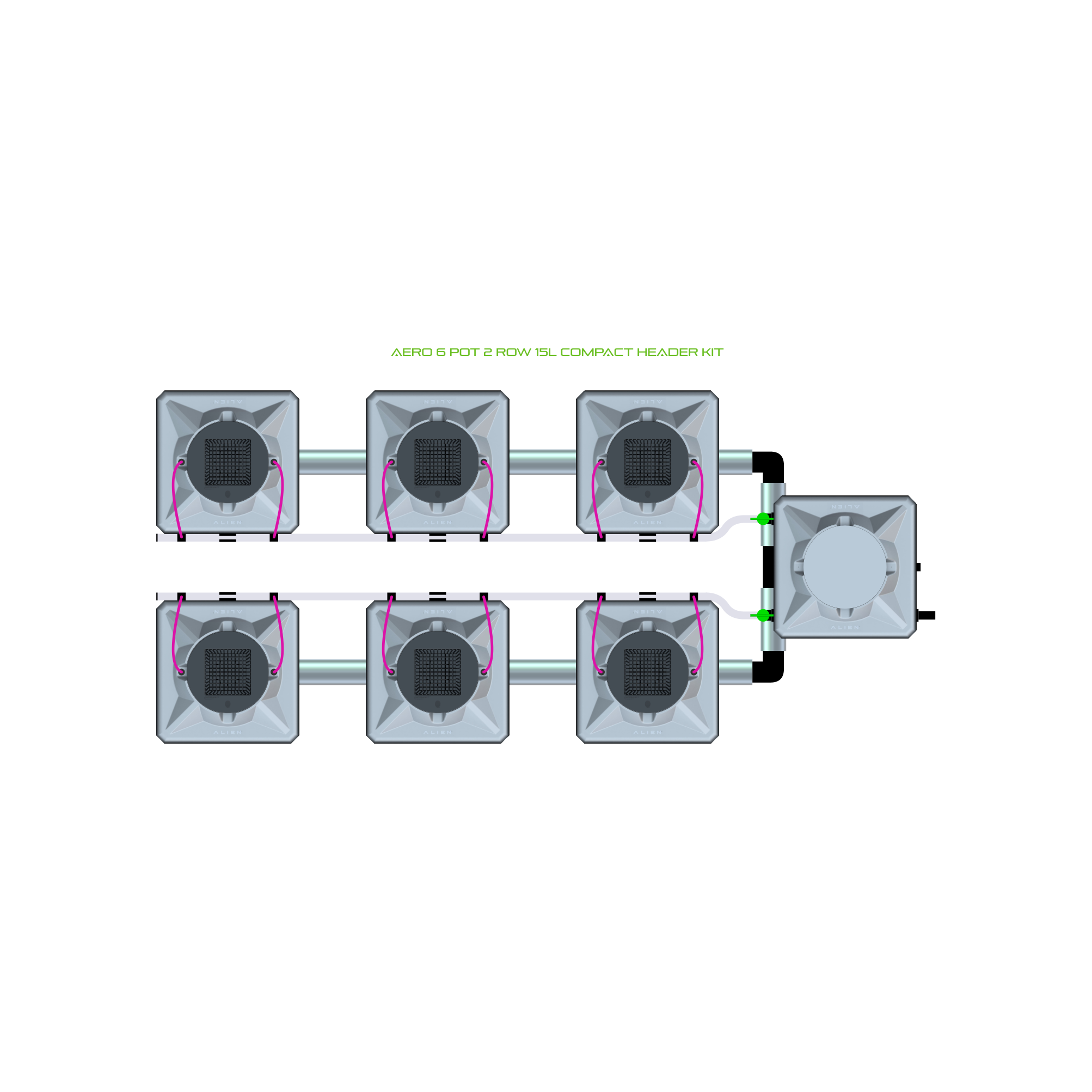 AERO 6 Pot 2 Row Kit