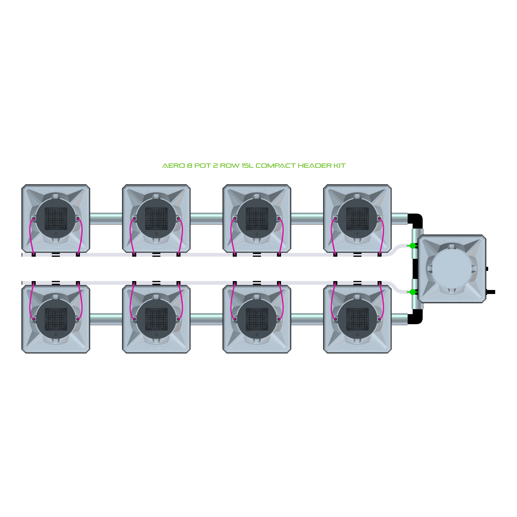 AERO 8 Pot 2 Row Kit