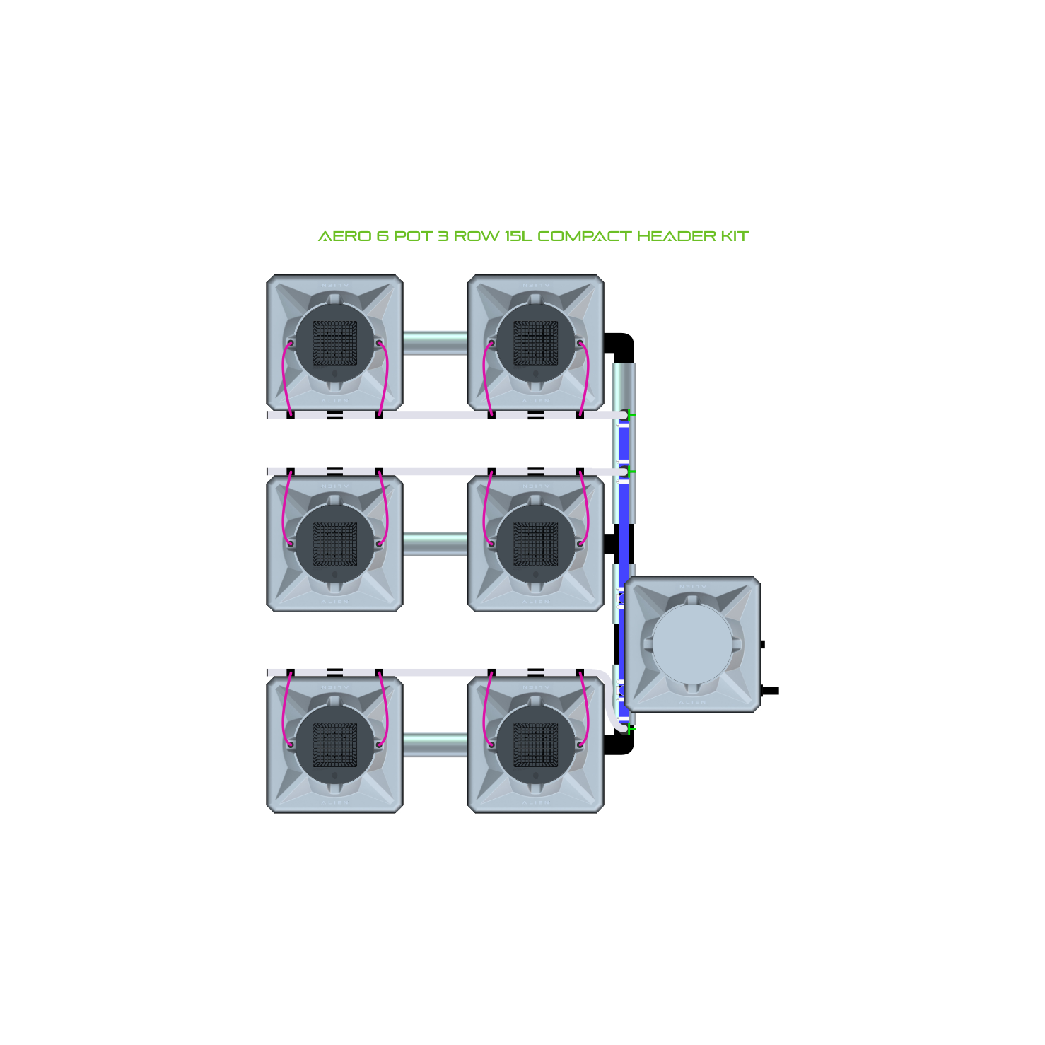 AERO 6 Pot 3 Row Kit