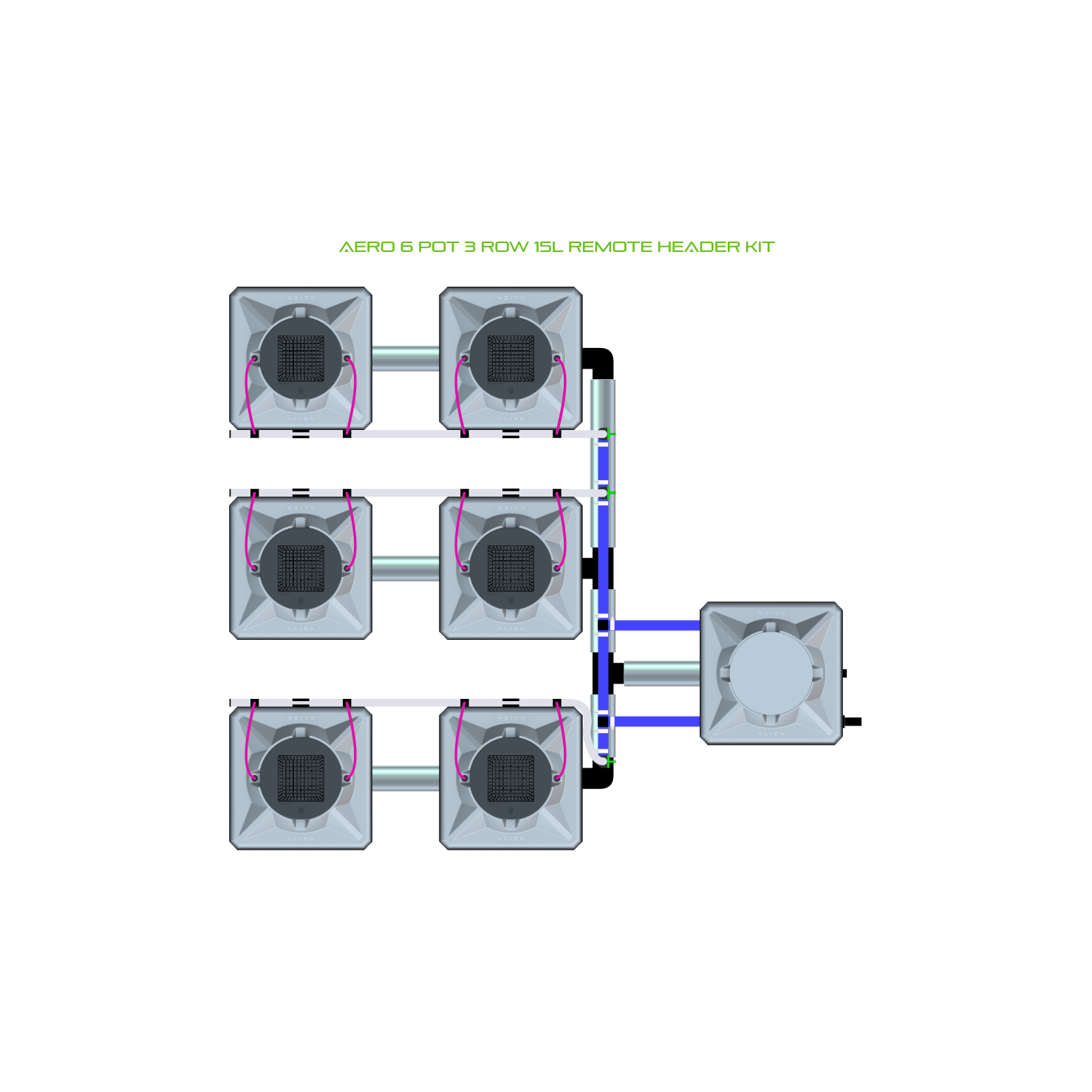 AERO 6 Pot 3 Row Kit