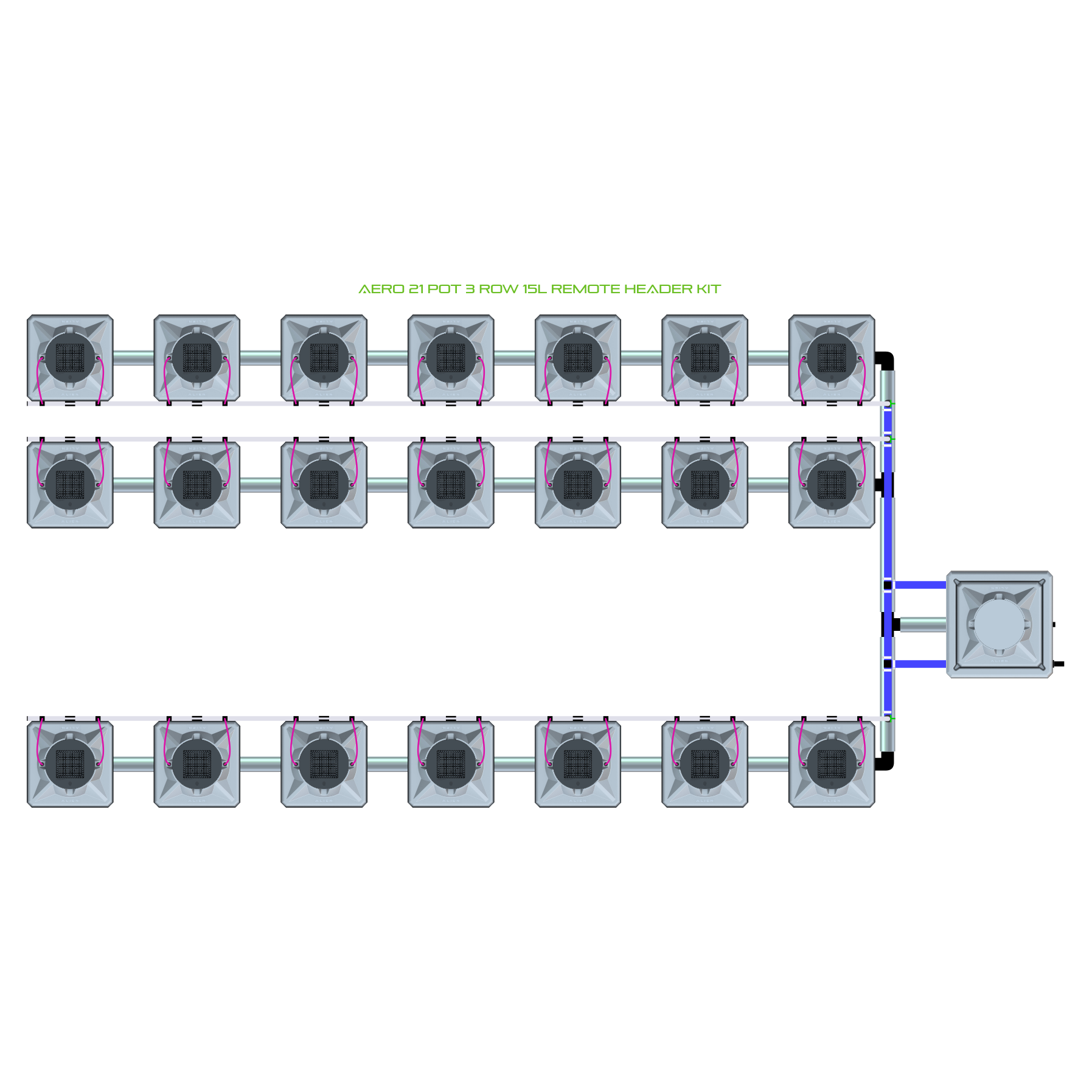 AERO 21 Pot 3 Row Kit