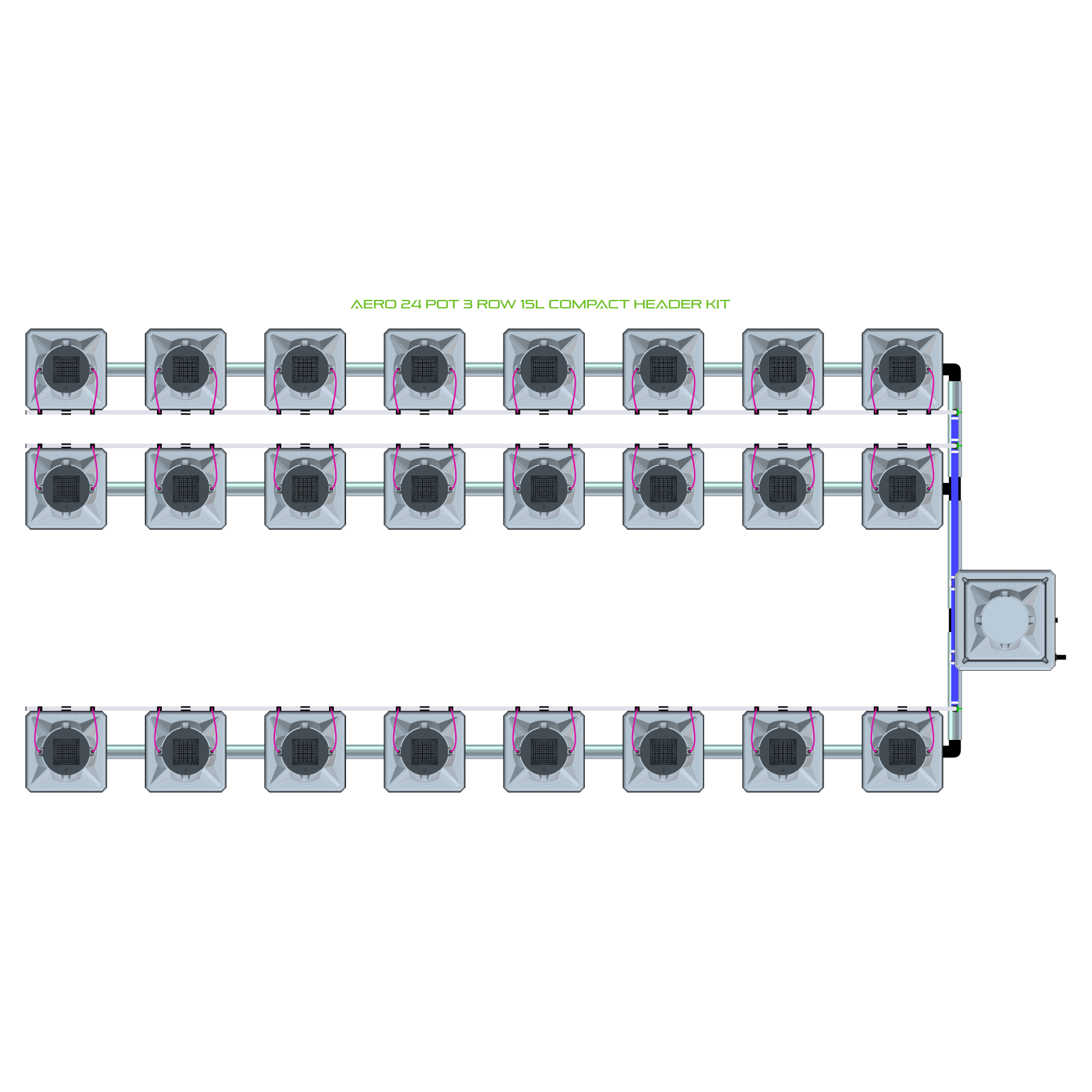 AERO 24 Pot 3 Row Kit