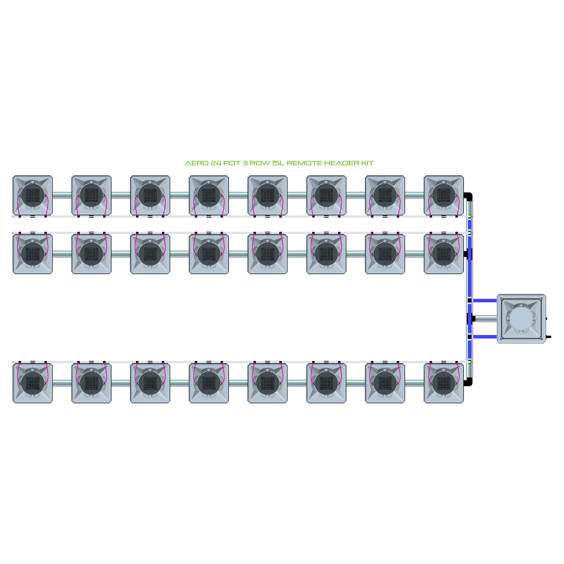 AERO 24 Pot 3 Row Kit