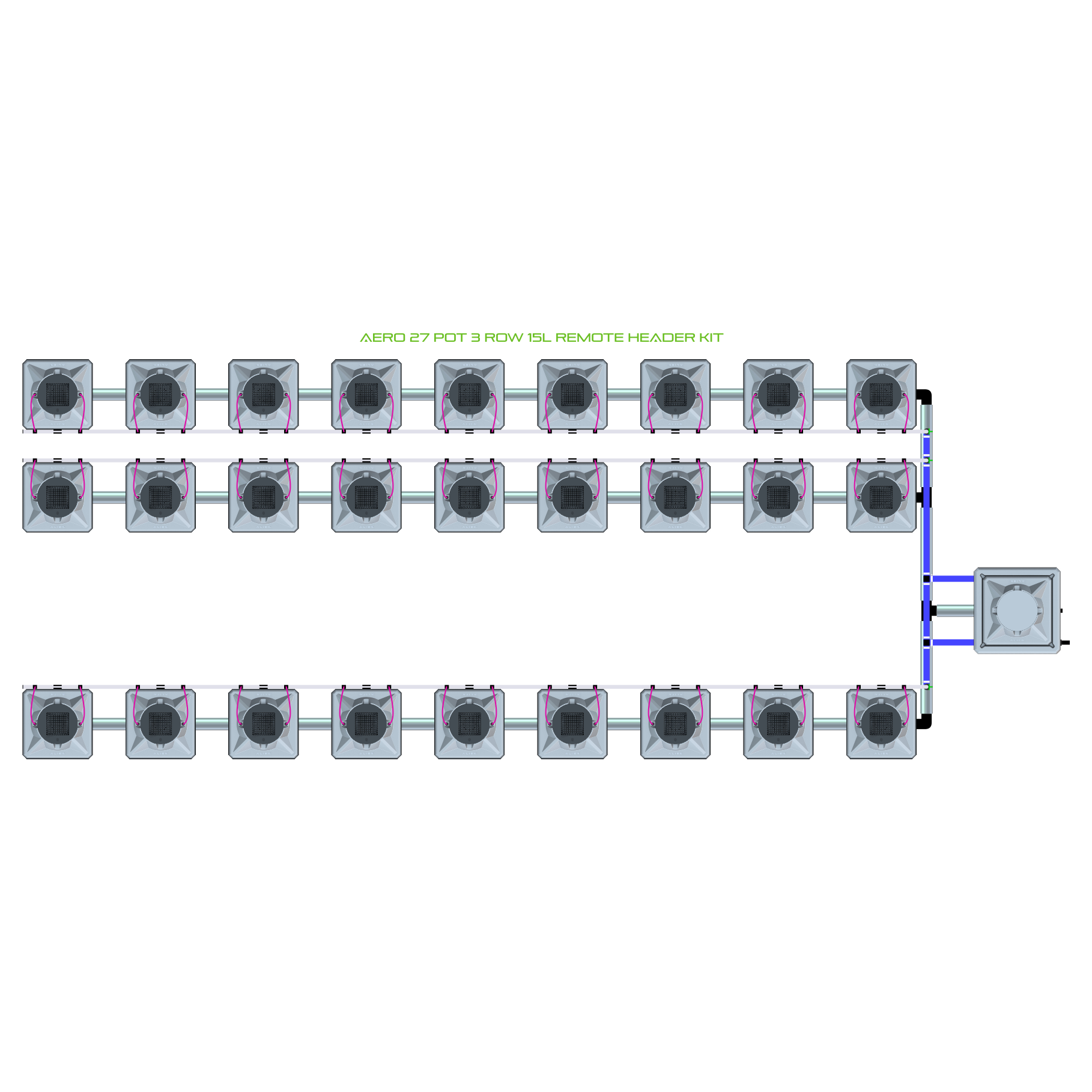 AERO 27 Pot 3 Row Kit