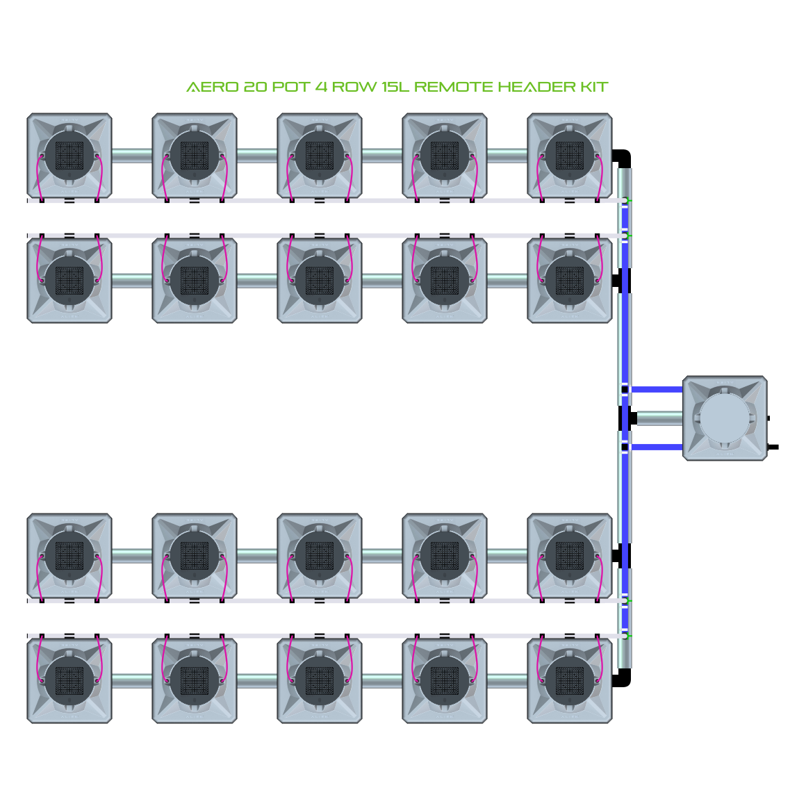 AERO 20 Pot 4 Row Kit