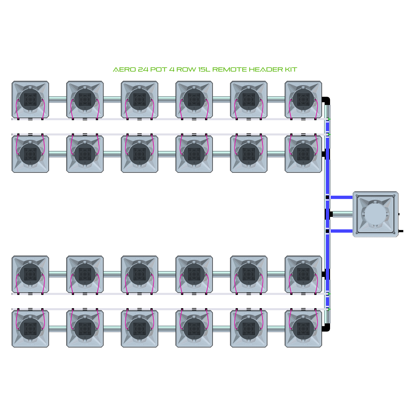 AERO 24 Pot 4 Row Kit