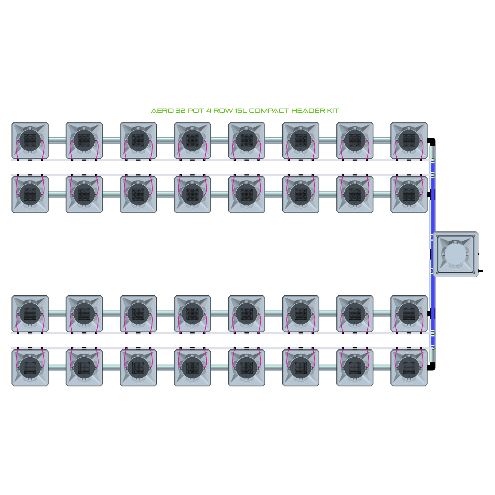 AERO 32 Pot 4 Row Kit