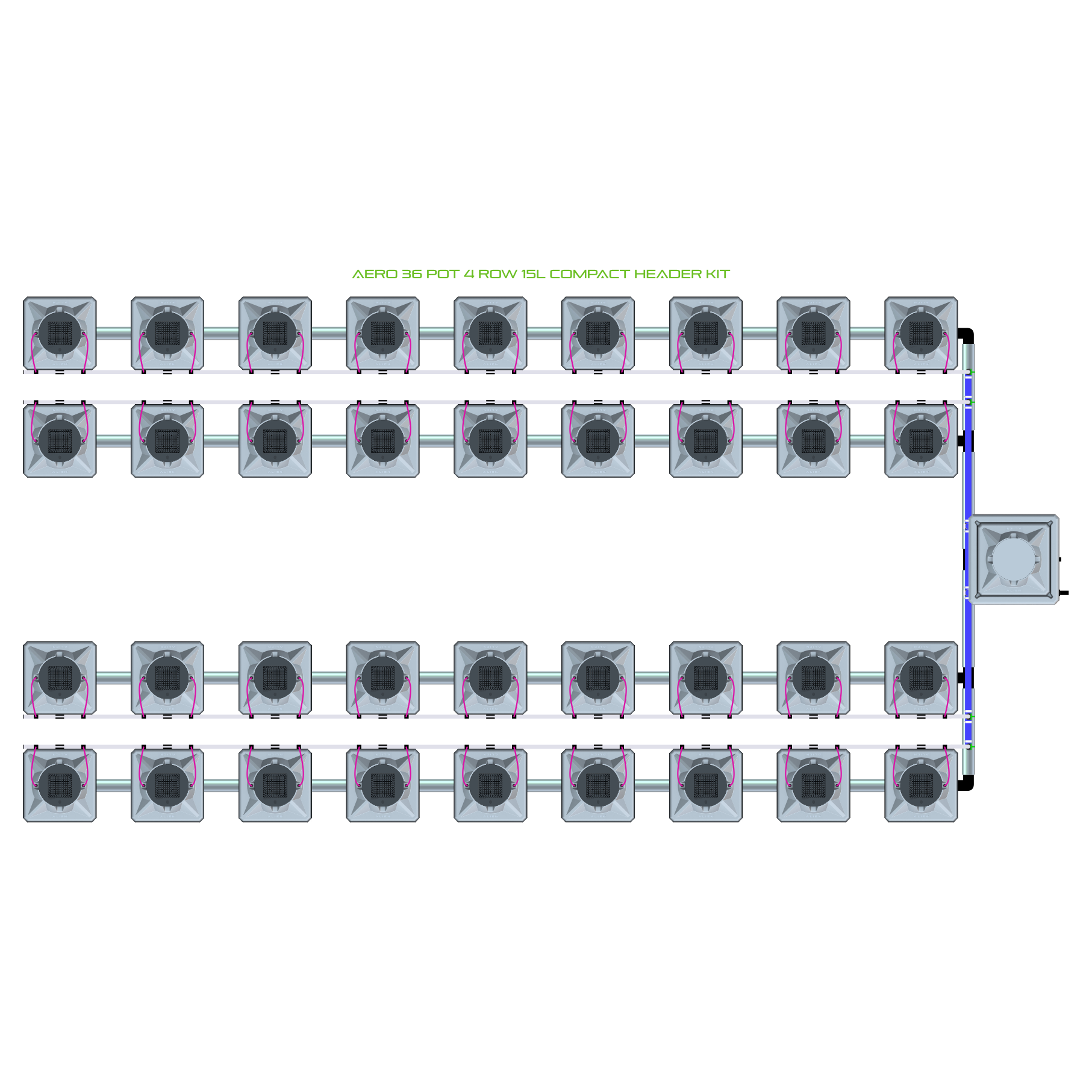 AERO 36 Pot 4 Row Kit