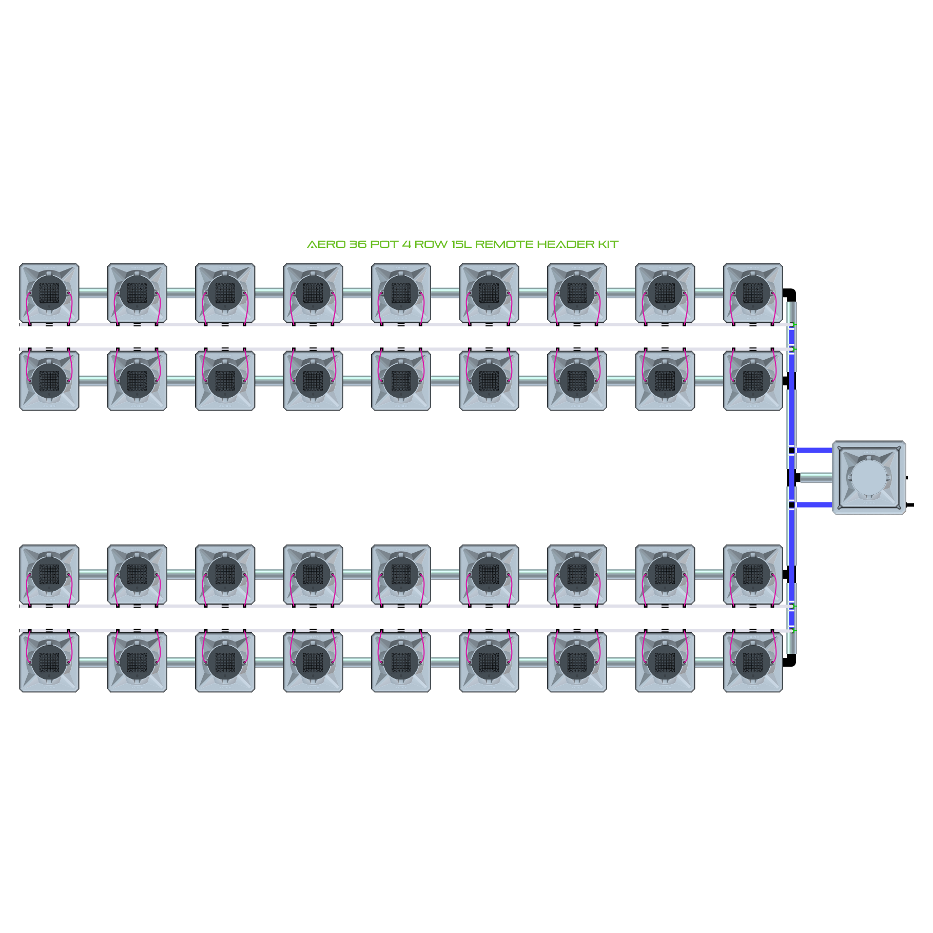 AERO 36 Pot 4 Row Kit