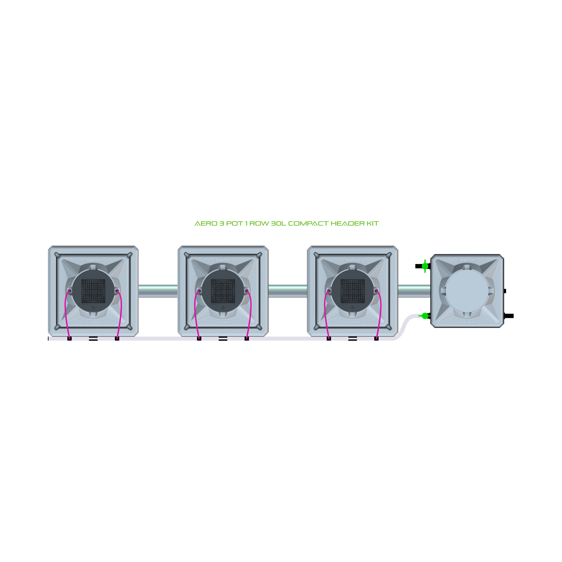 AERO 3 Pot 1 Row Kit