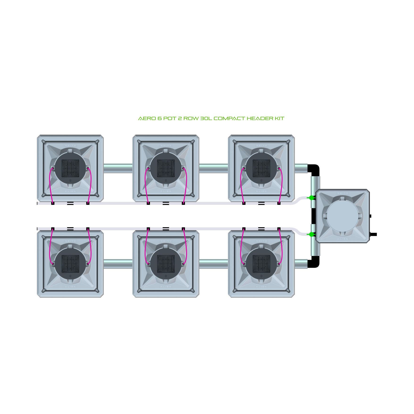 AERO 6 Pot 2 Row Kit