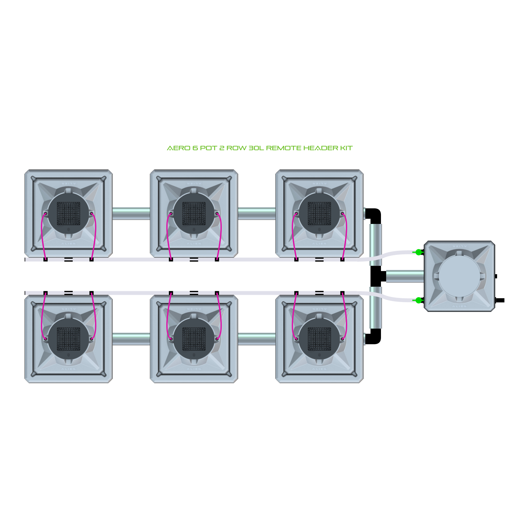 AERO 6 Pot 2 Row Kit