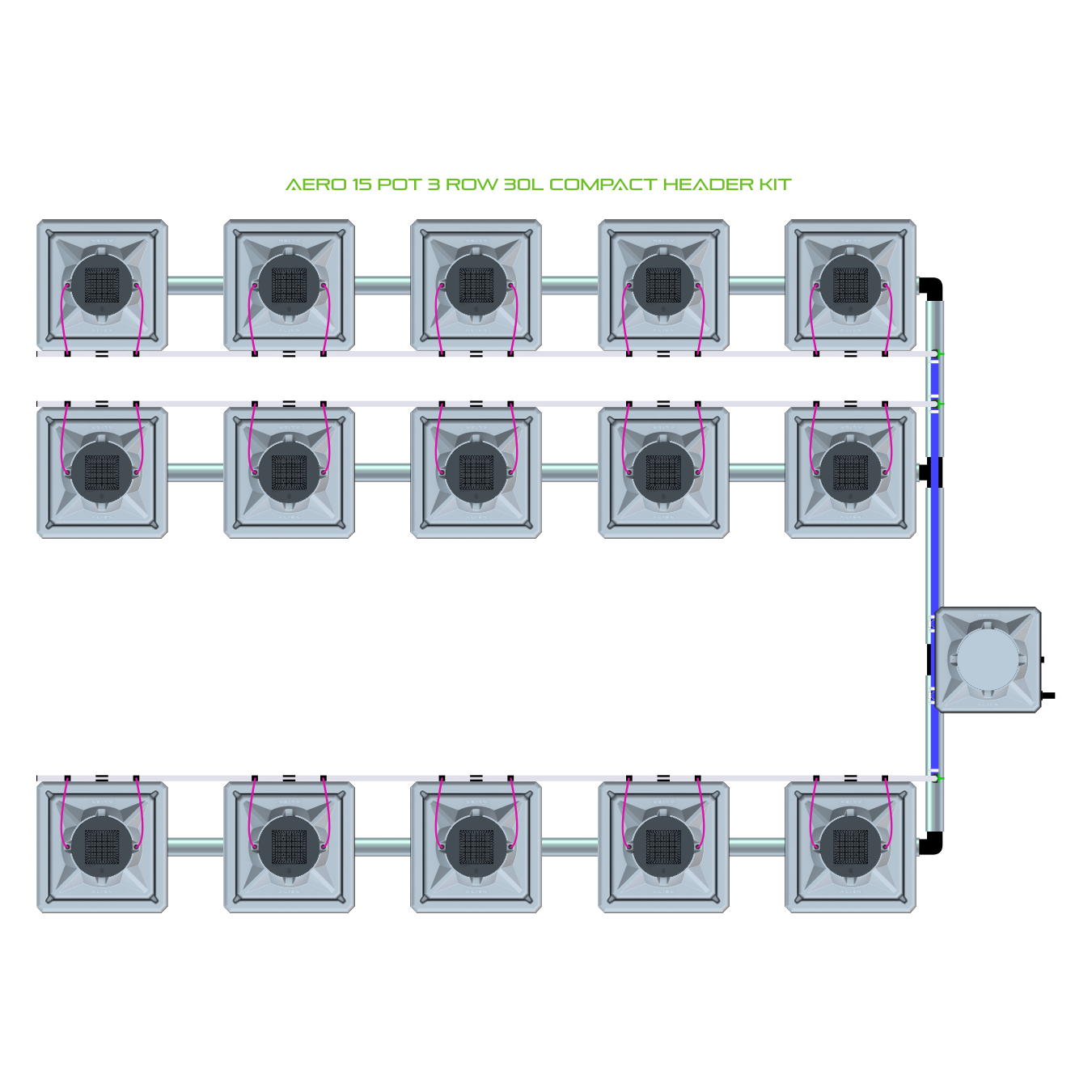 AERO 15 Pot 3 Row Kit