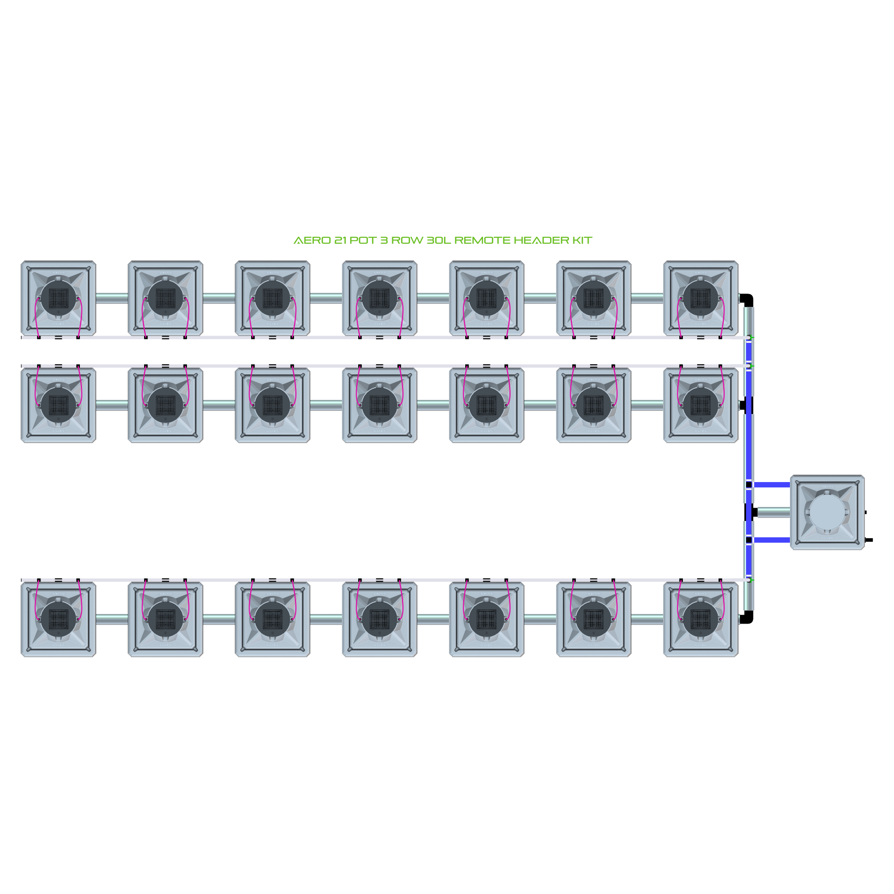 AERO 21 Pot 3 Row Kit