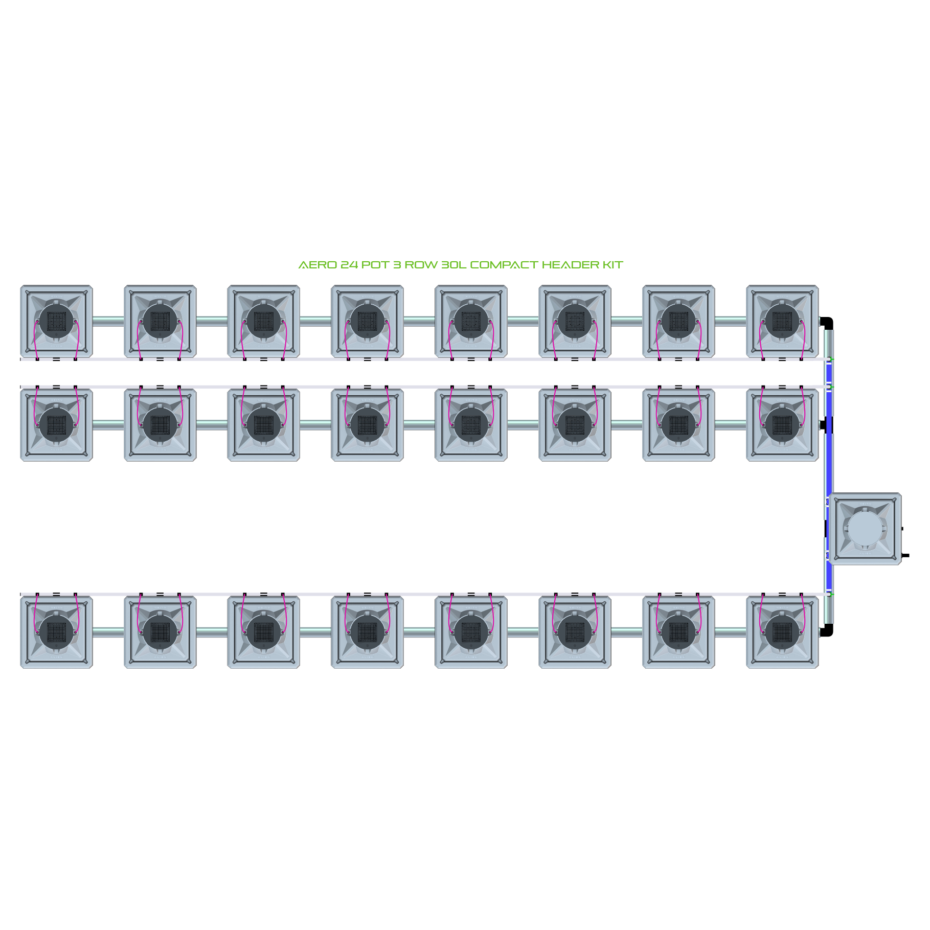 AERO 24 Pot 3 Row Kit