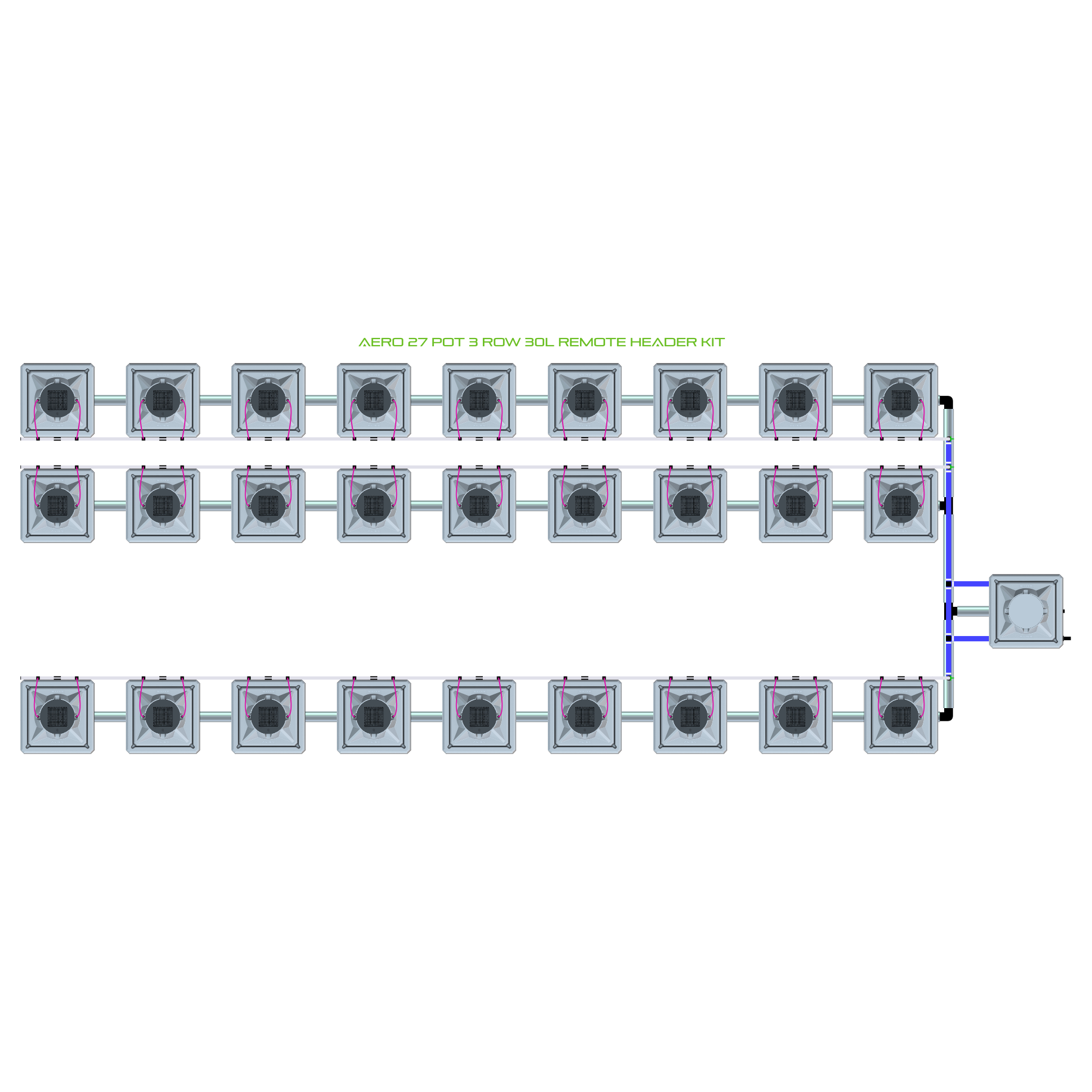 AERO 27 Pot 3 Row Kit