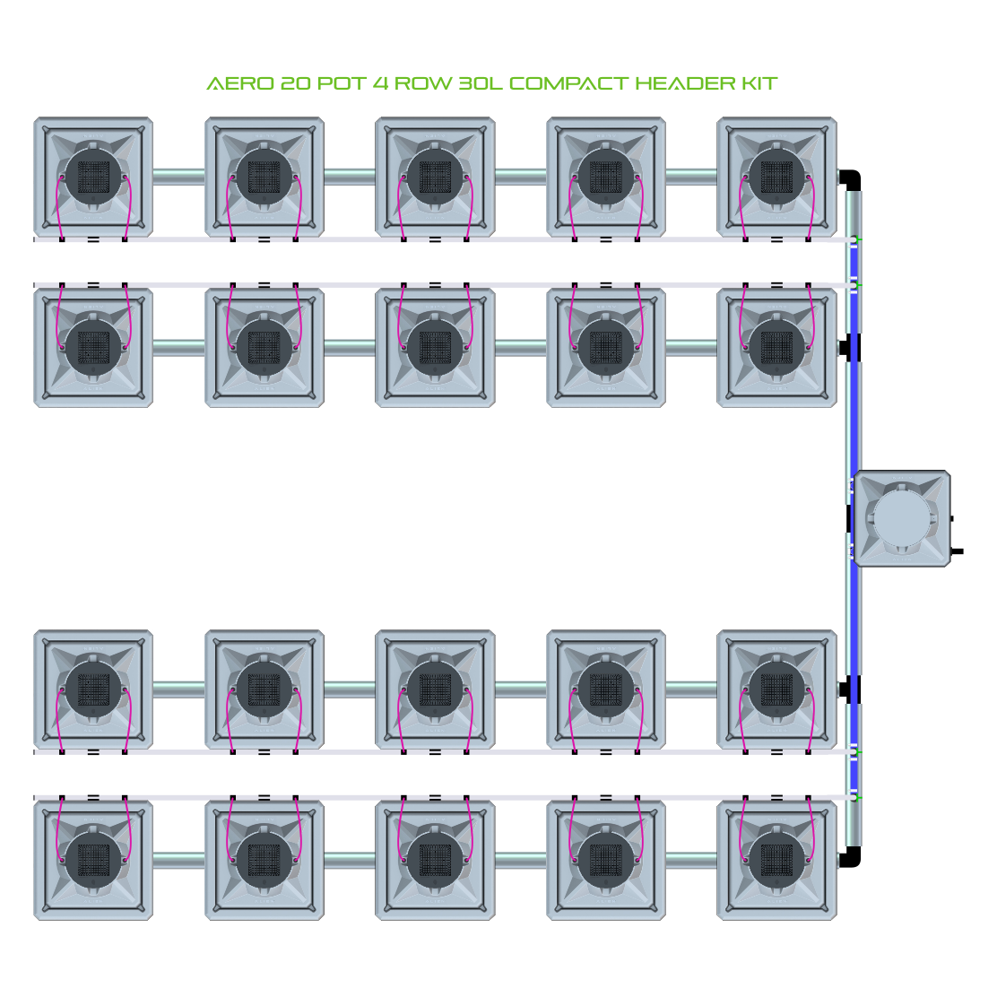 AERO 20 Pot 4 Row Kit