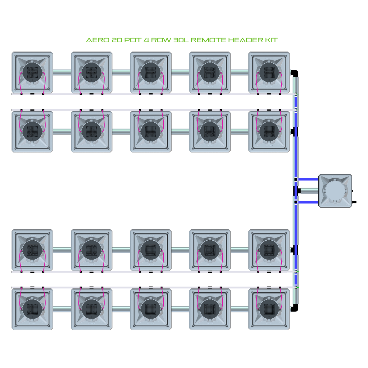 AERO 20 Pot 4 Row Kit