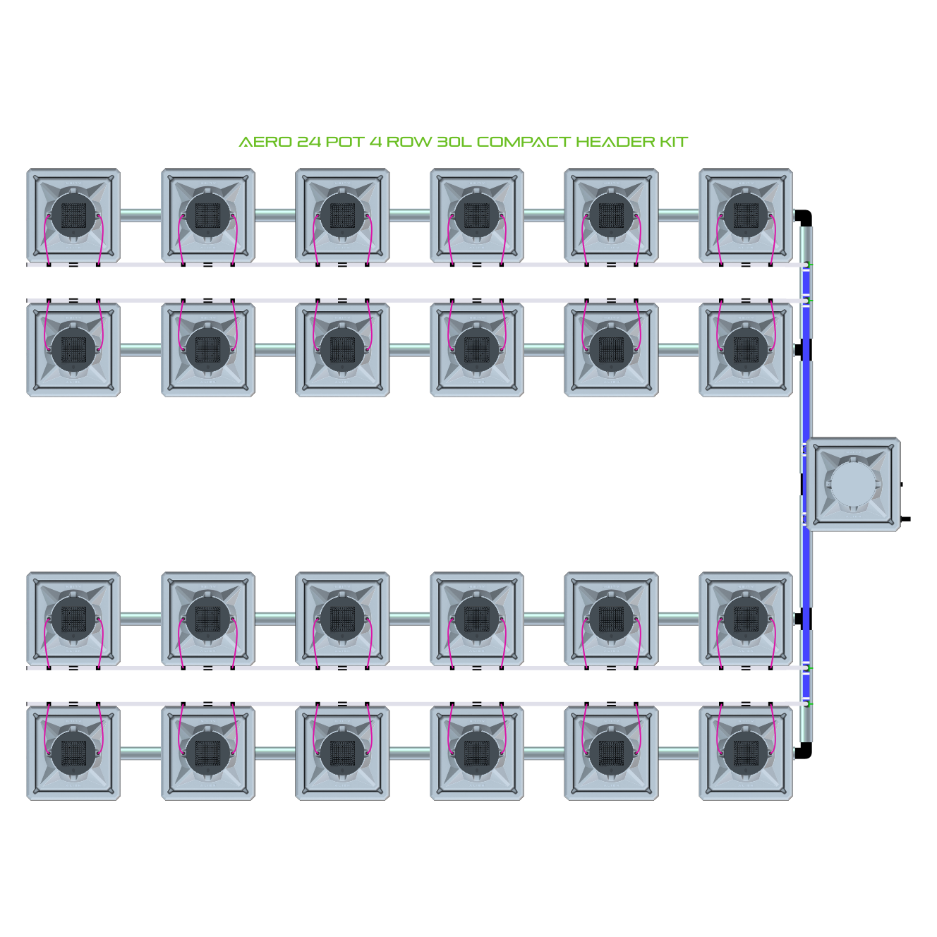AERO 24 Pot 4 Row Kit