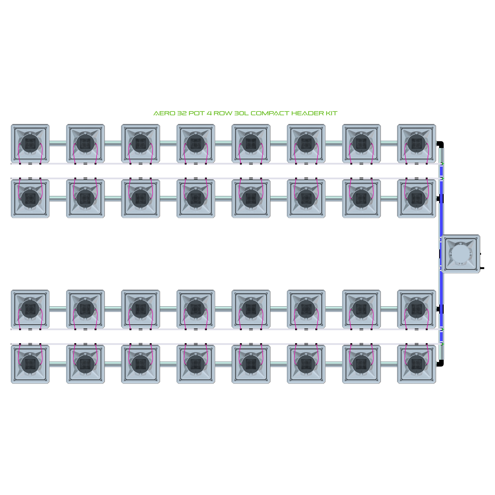 AERO 32 Pot 4 Row Kit