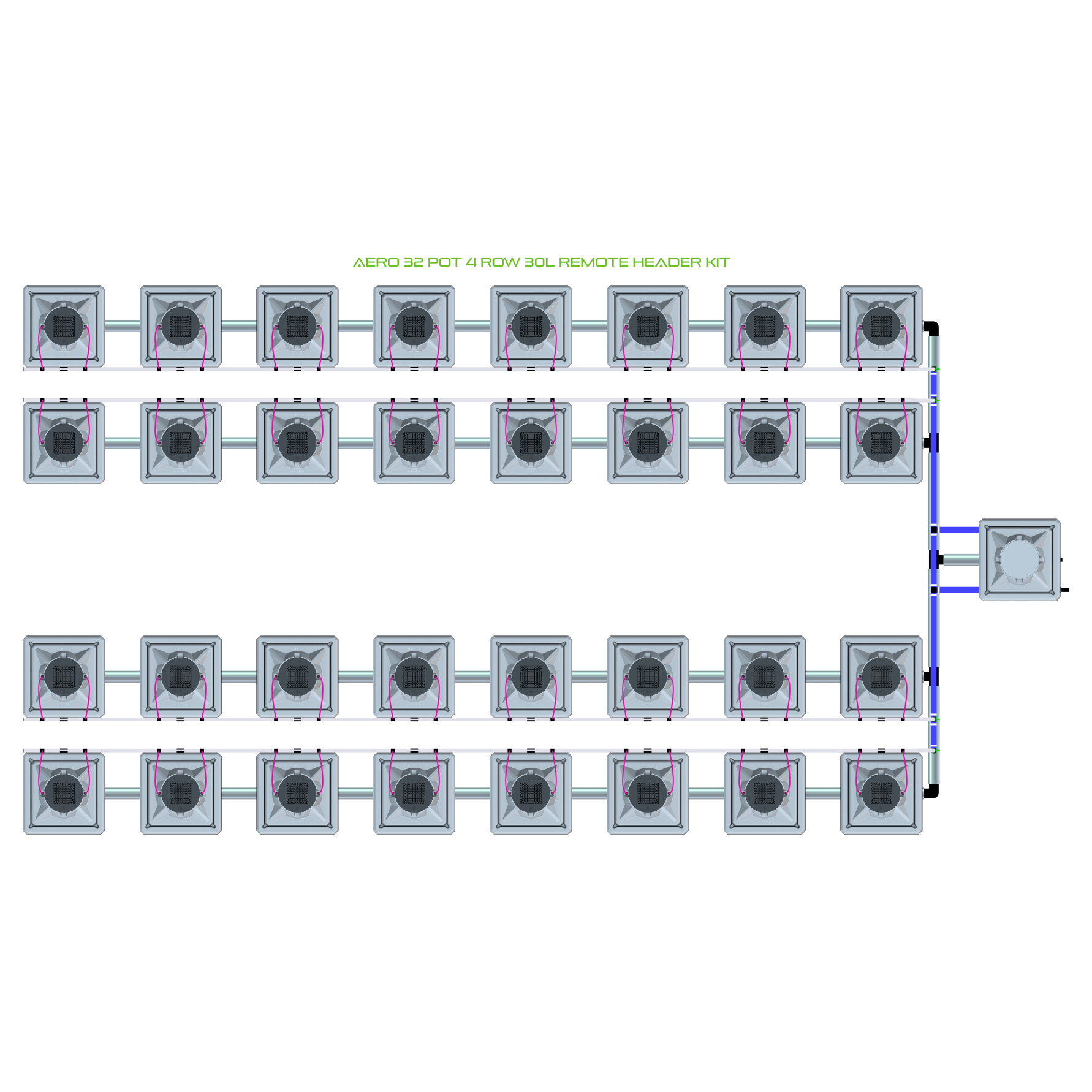 AERO 32 Pot 4 Row Kit