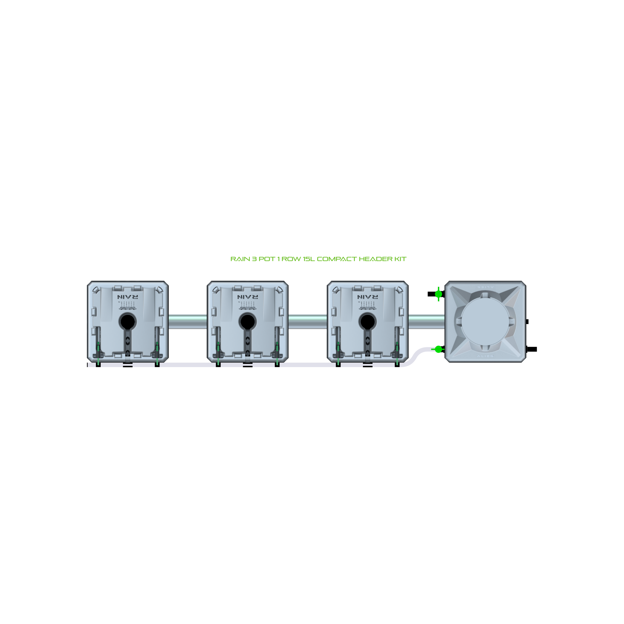 RAIN 3 Pot 1 Row Kit
